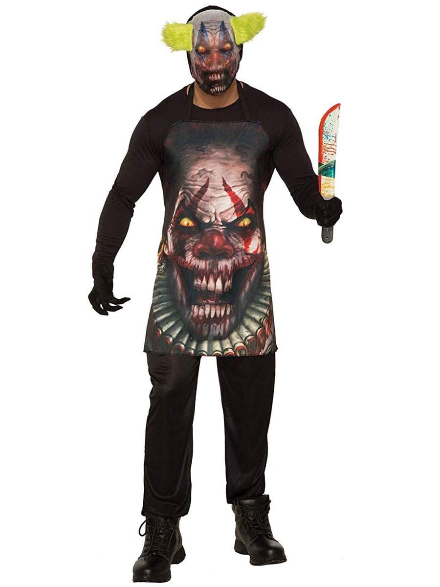 Horror Clown Men's Costume Apron & Mask