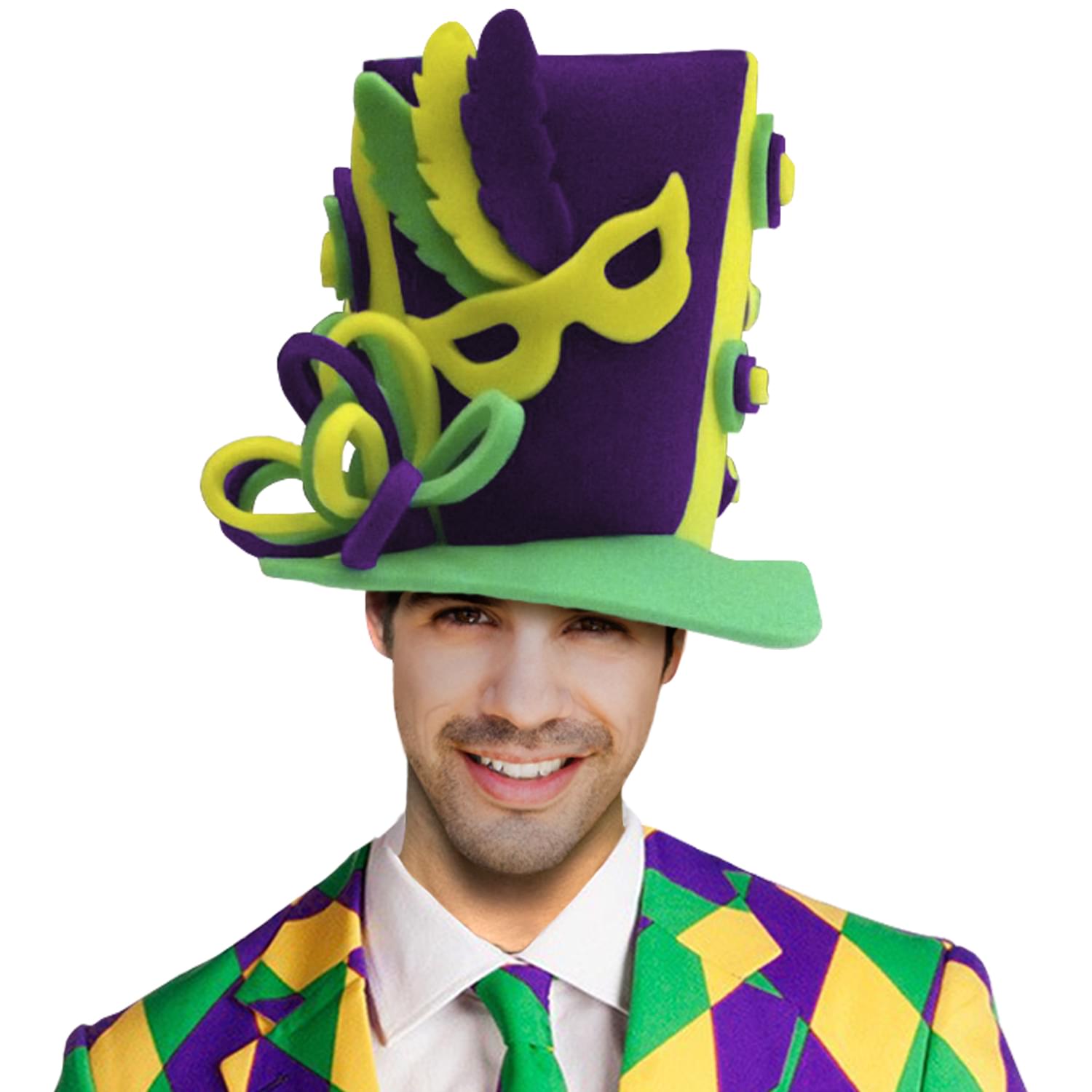 Funky Fresh Mardi Gras Adult Foam Costume Hat