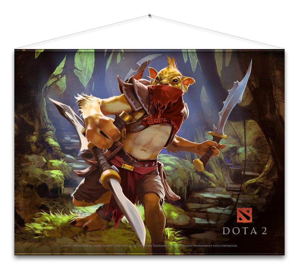 Dota 2 28x39 Wall Scroll Bounty Hunter