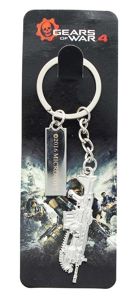 Gears Of War 4 Lancer Pewter 3D Relief Key Ring