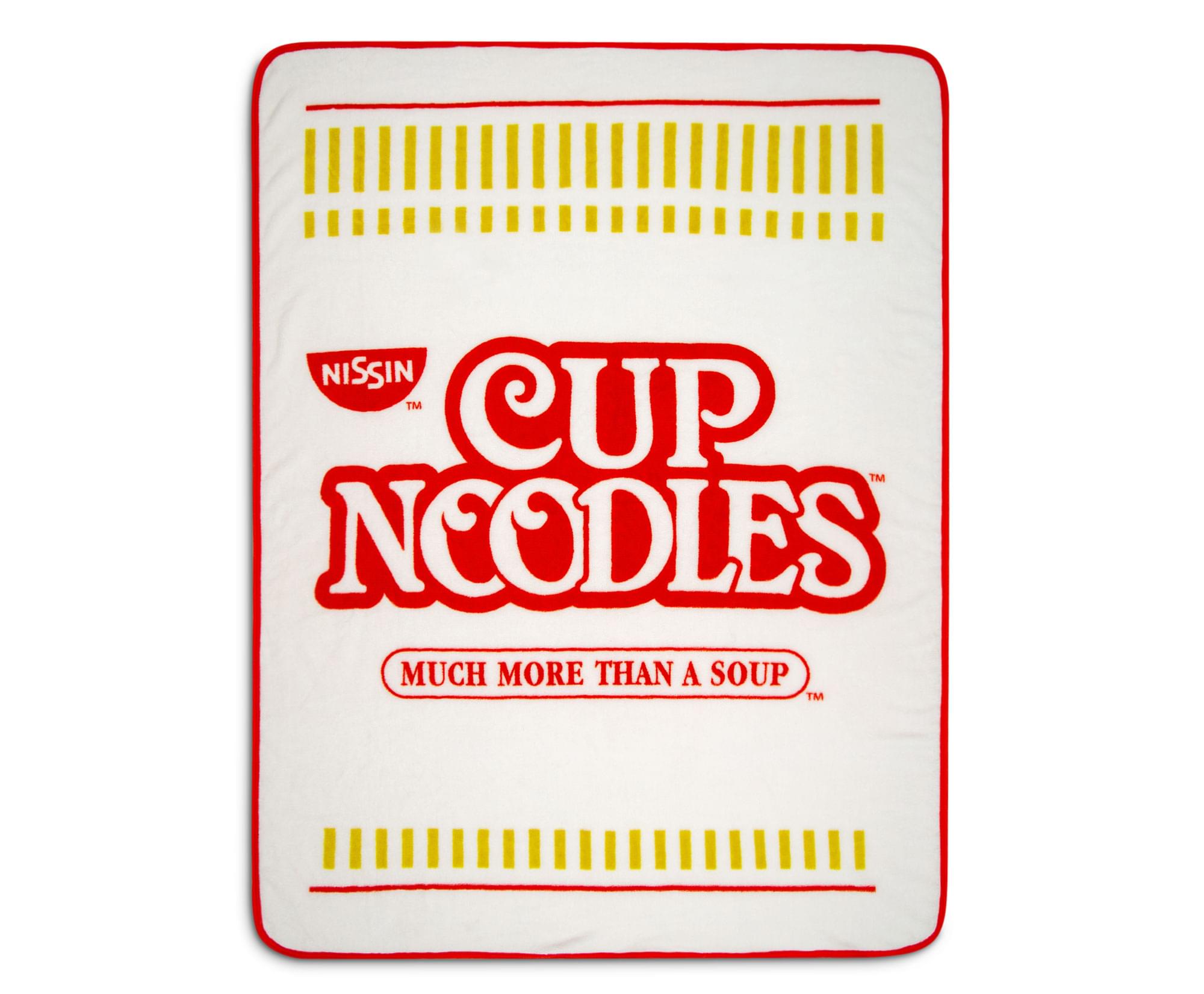 Nissin Cup Noodles Logo Microplush Throw Blanket , 45 X 60 Inches