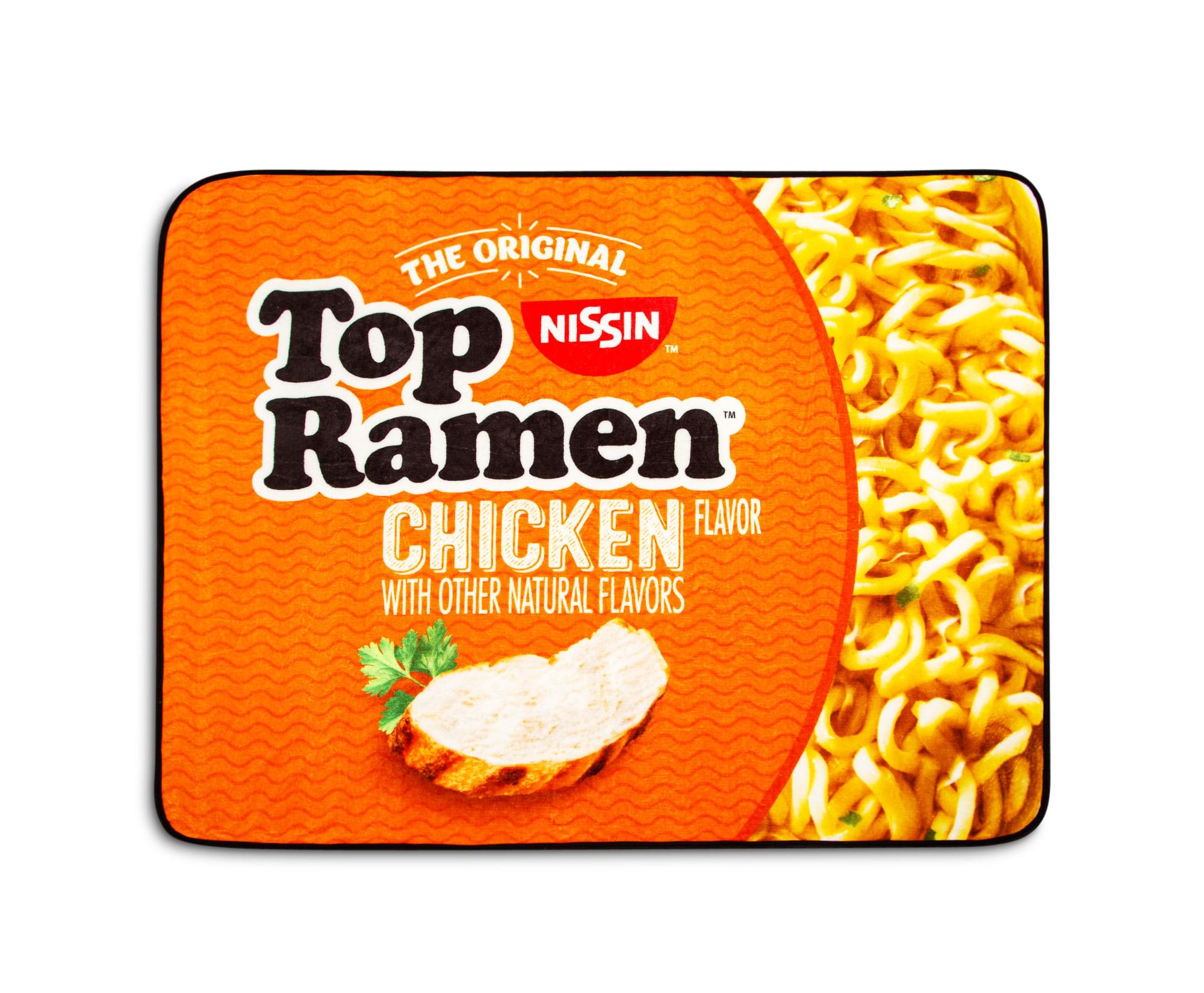 Nissin Top Ramen Chicken Flavor Microplush Throw Blanket , 45 X 60 Inches