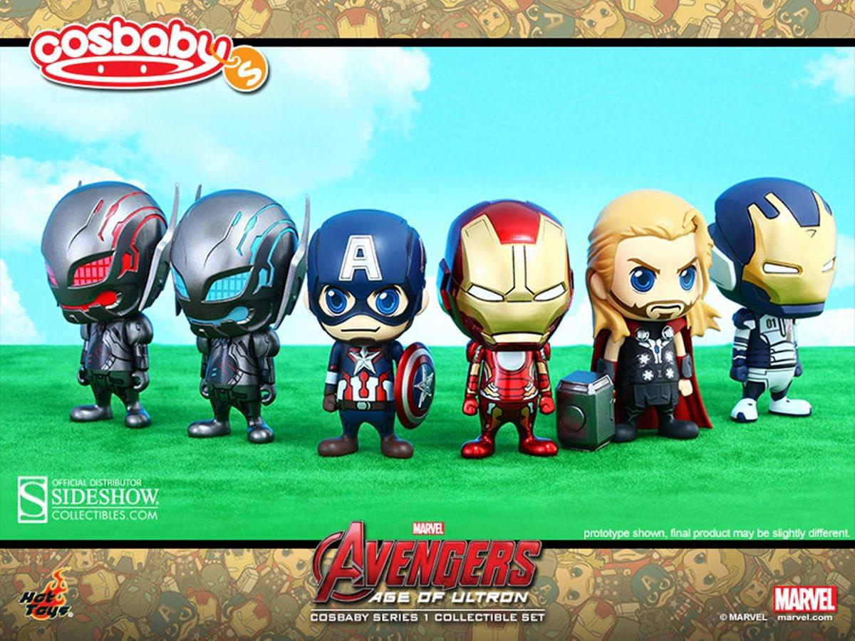 Avengers Age Of Ultron Hot Toys Cosbaby Figure Series 1 Set Of 6