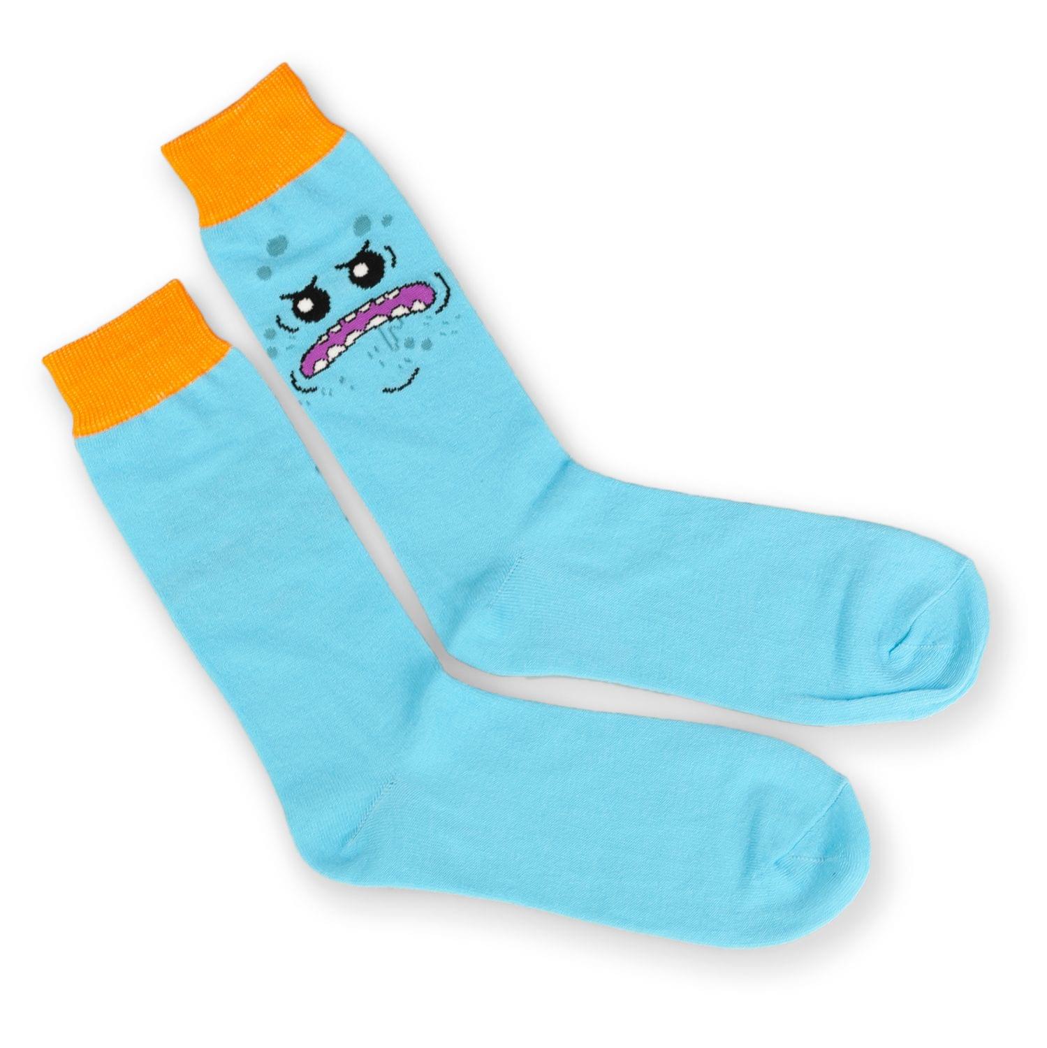 Rick and Morty OSFM Crew Socks, 1 Pair, Mr. Meeseeks | Free Shipping