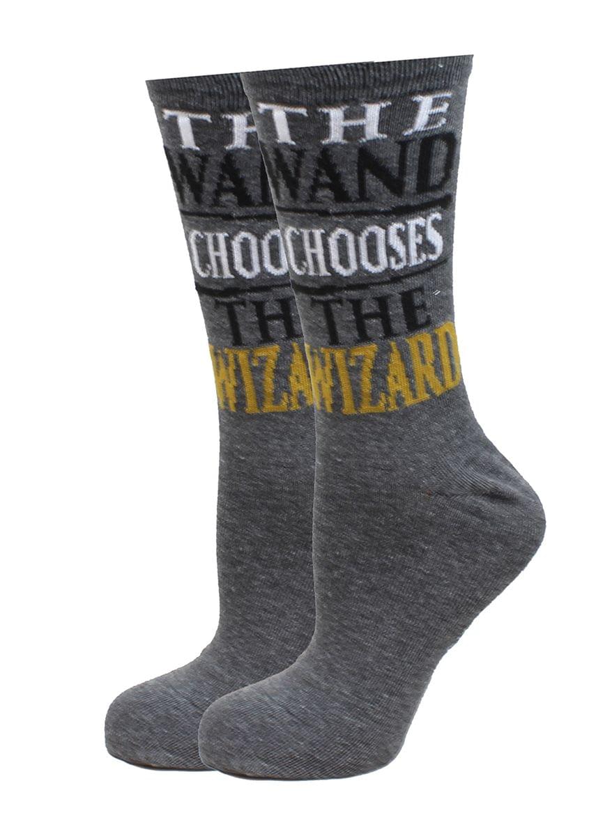 OFFICIAL Harry Potter Socks , The Wand Chooses The Wizard , Adult Crew Socks