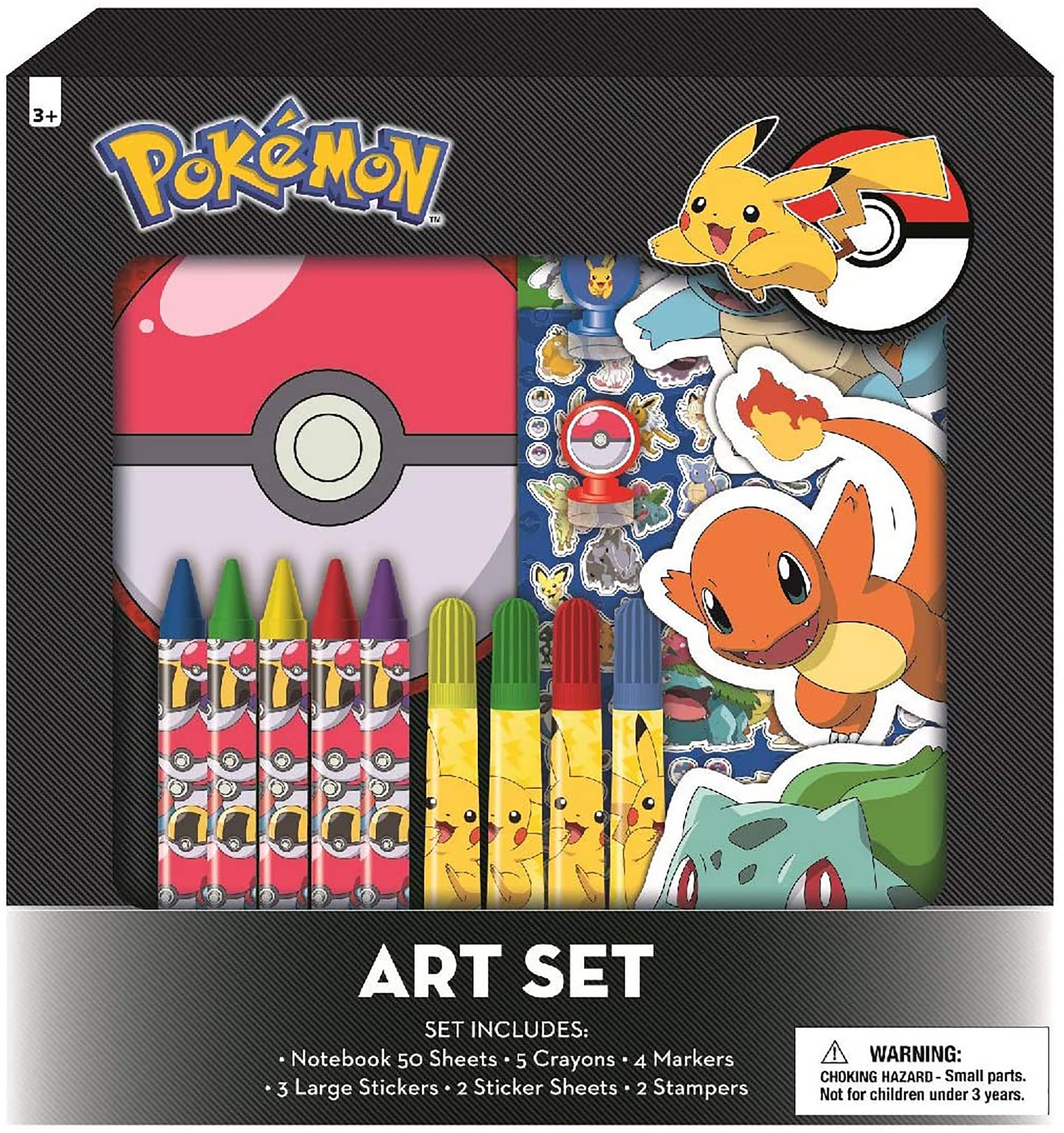 Pokemon Kids Coloring Art Set With Stickers And Stampers