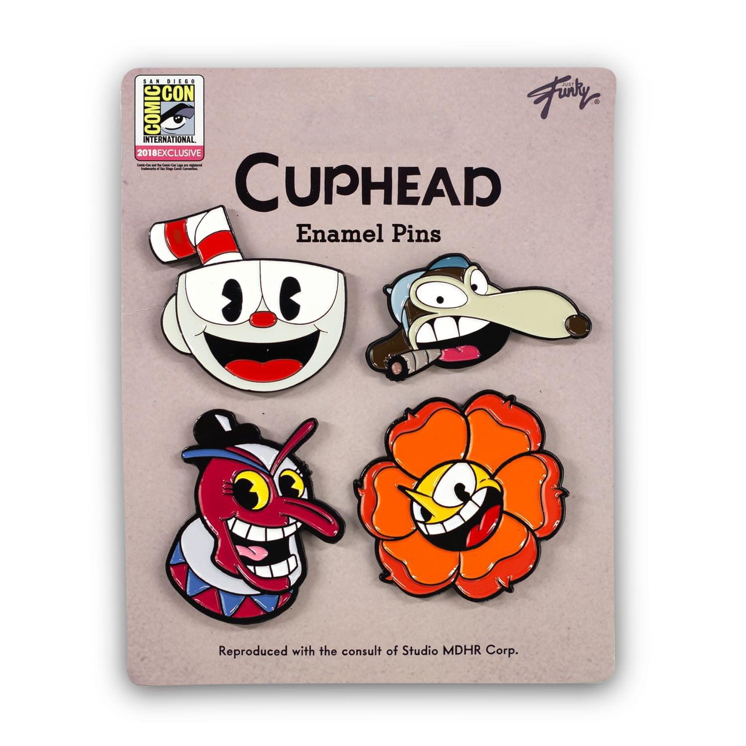 Cuphead Collectibles, Exclusive Cuphead Enamel Pin Set 4 Pack