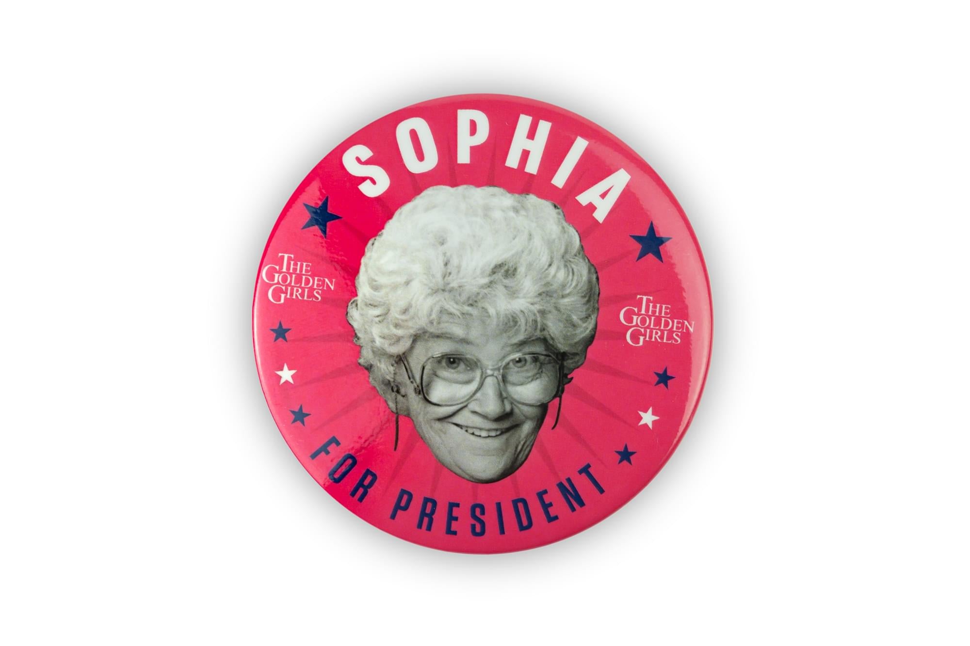The Golden Girls Sophia Presidential Campaign Button Pin , Measures 3 Inches