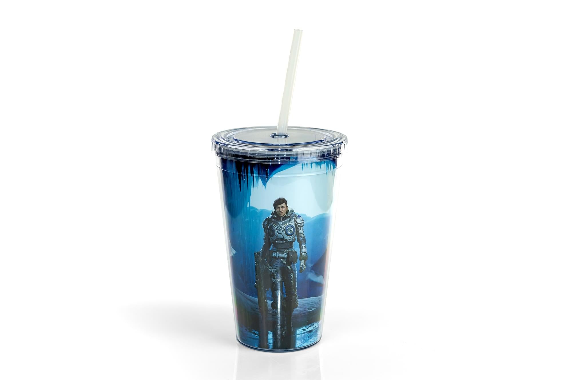 Gears Of War 5 16 Oz Plastic Carnival Cup , Hand Wash, Do Not Microwave, Cold Fluids Only
