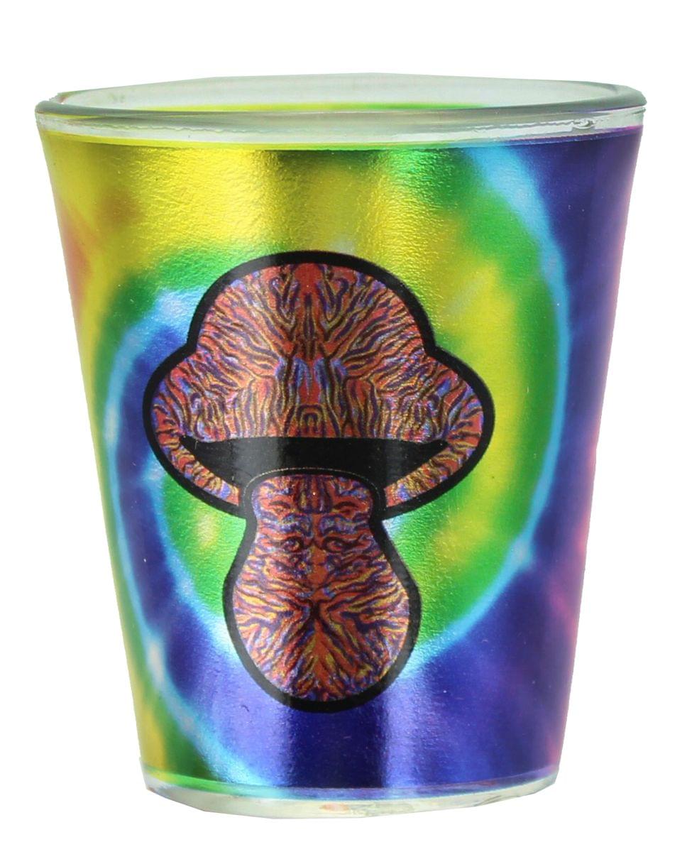 Mushroom Tie Dye 1.5oz Shot Glass