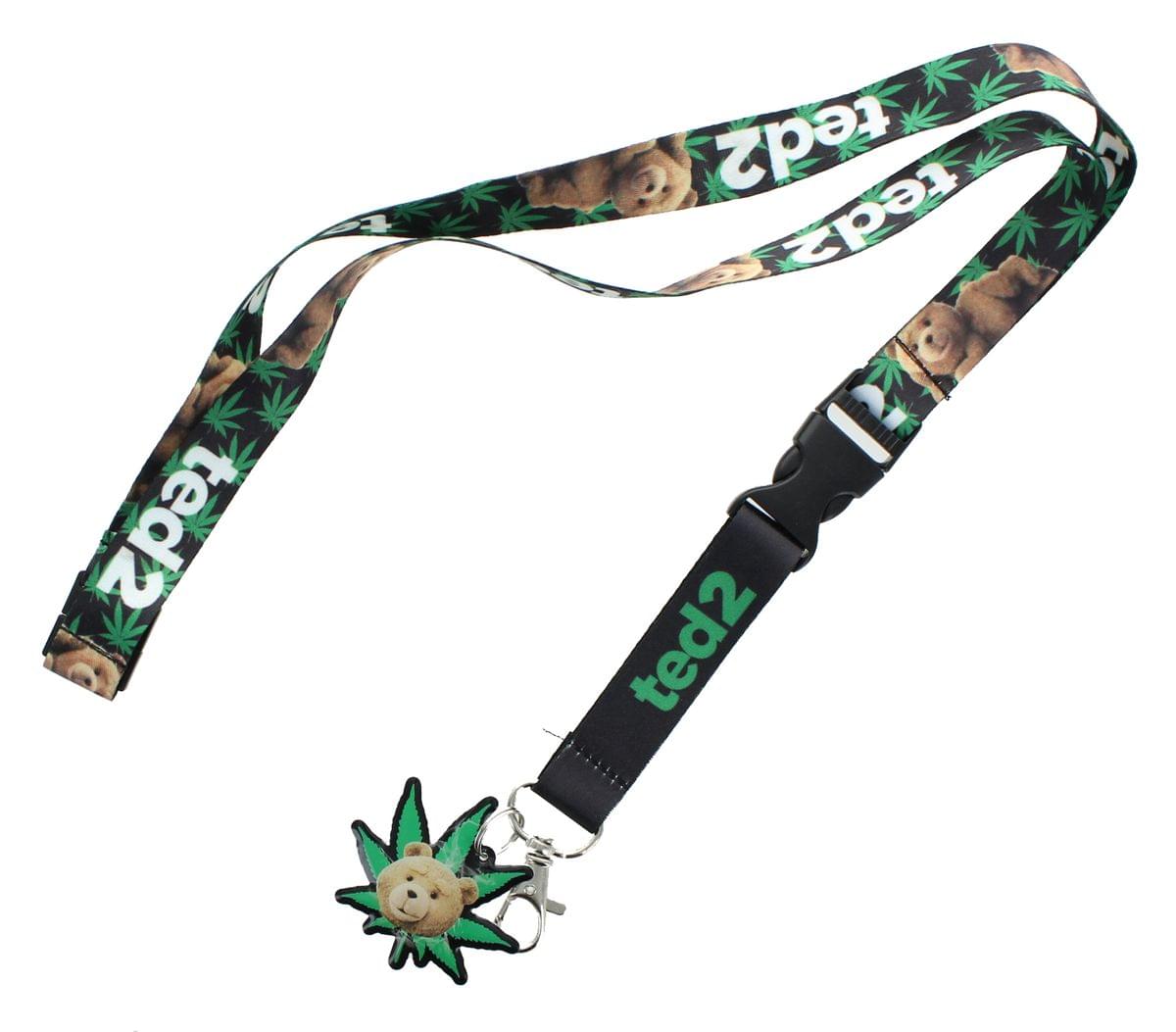 Ted 2 Cannabis Leaf Lanyard W/ PVC Charm