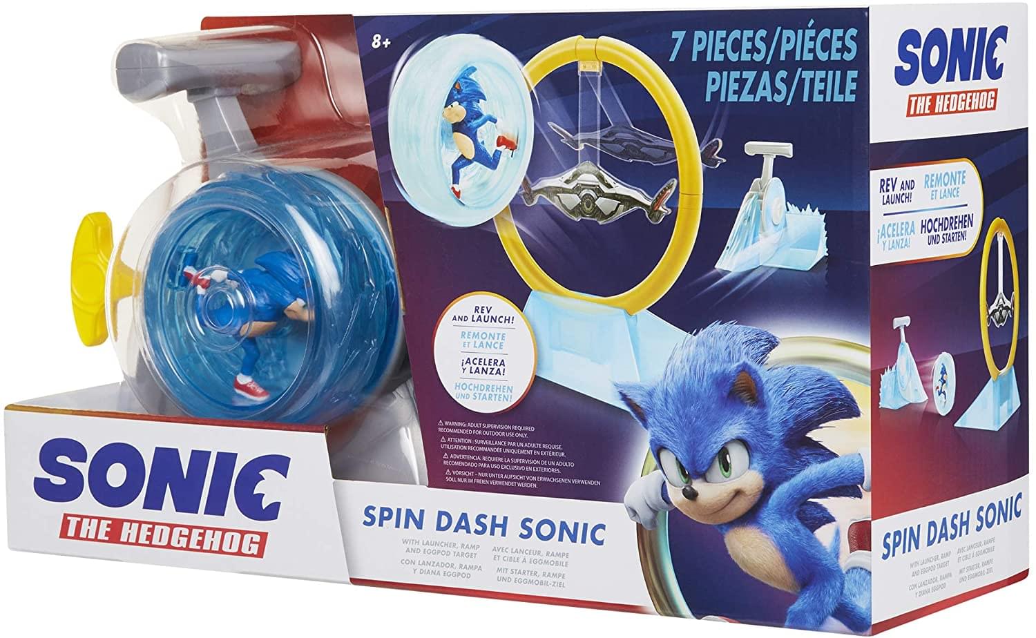 Sonic The Hedgehog Spin Dash Sonic Rev and Launch Toy Free Shipping