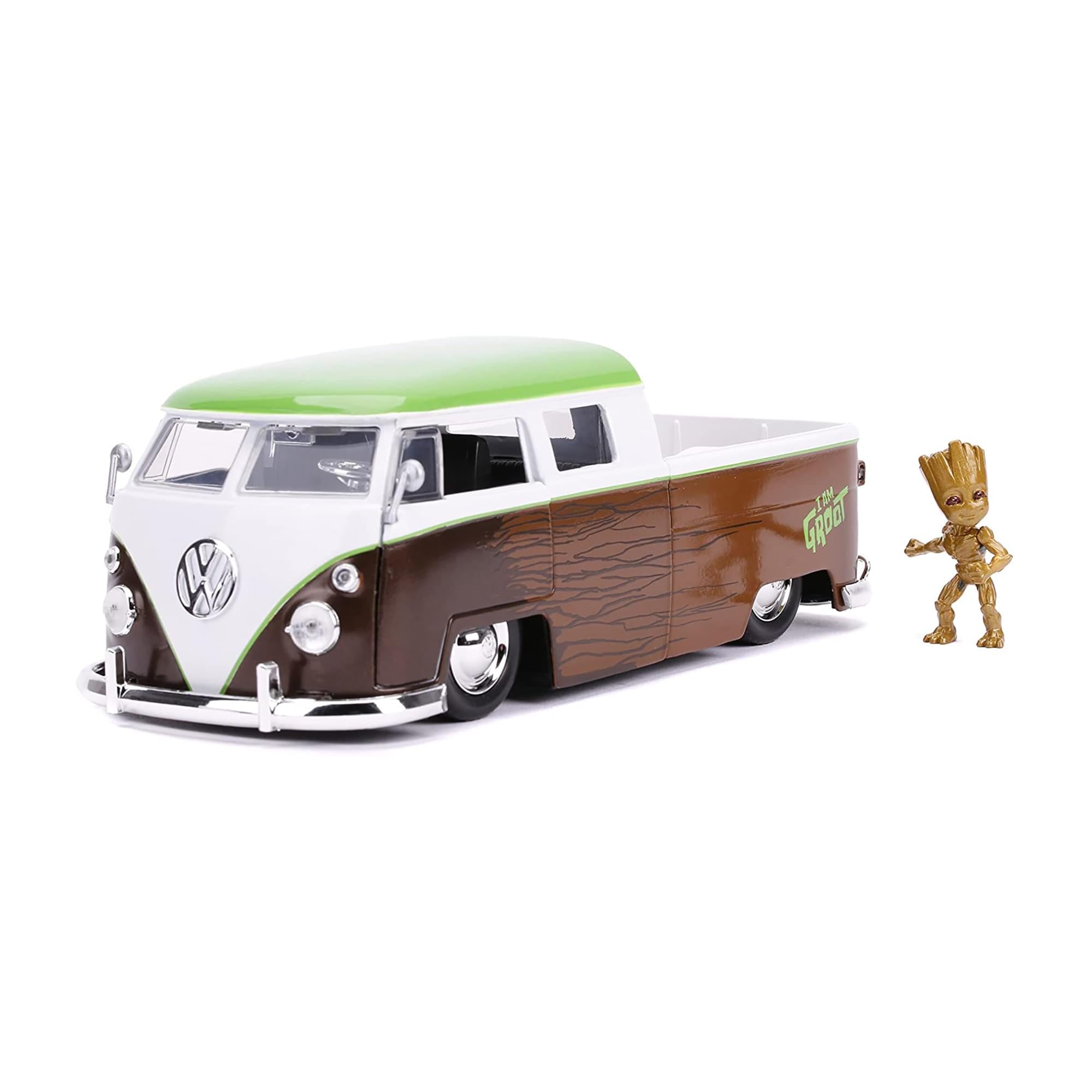 Marvel 1:24 Groot 1962 Volkswagen Bus Diecast Car And Figure