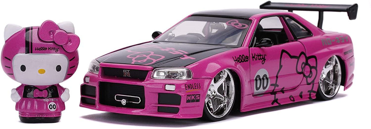 Hello Kitty 2002 Nissan Skyline Gt R 1 24 Vehicle Free Shipping