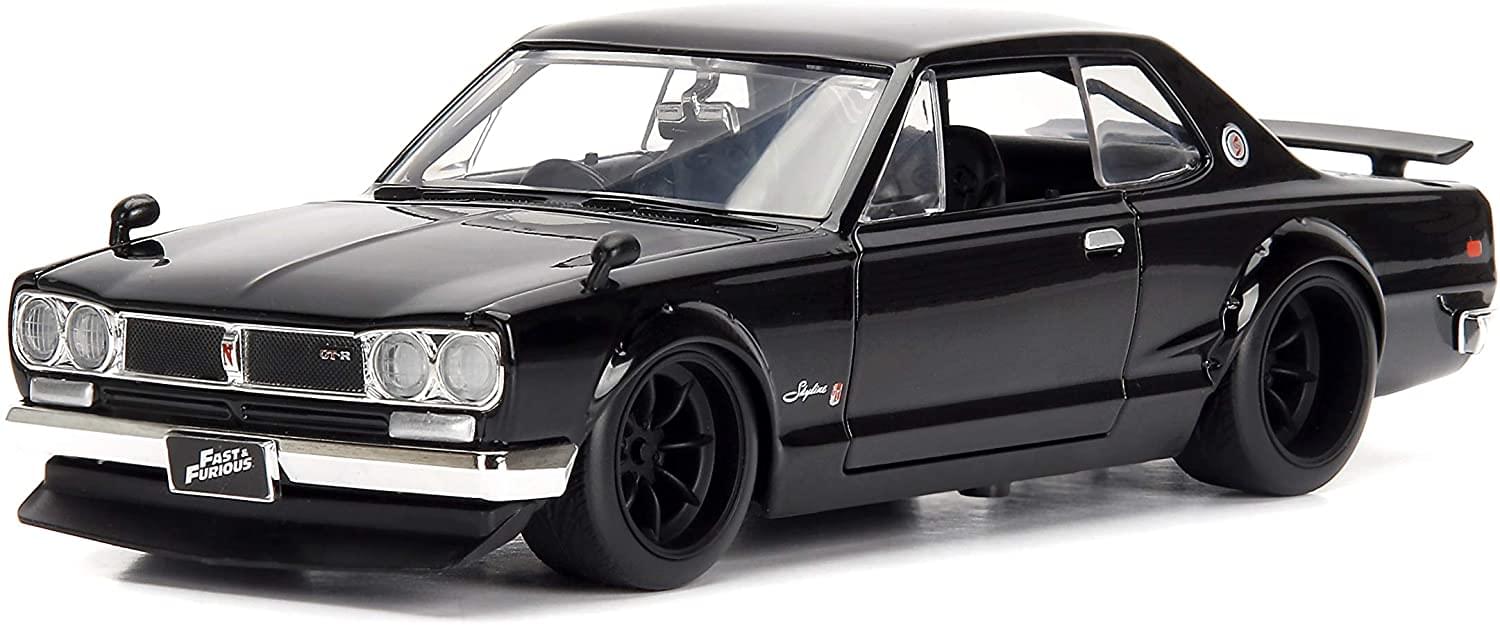 Fast & Furious Brian's Black Nissan Skyline 2000 GT-R 1:24 Die Cast Vehicle