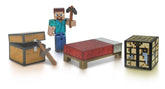 Minecraft 3" Series 1 Survival Kit Pack with Leather Steve Figure