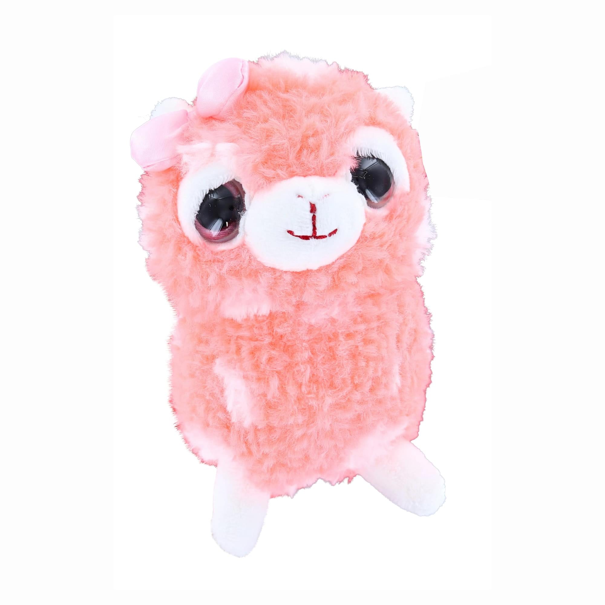 Cute And Cuddly 12 Inch Alpaca Plush , Neon Pink