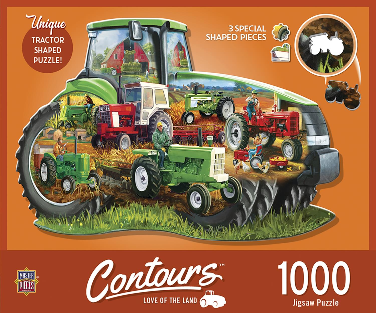 Tractor Shape 1000 Piece Jigsaw Puzzle