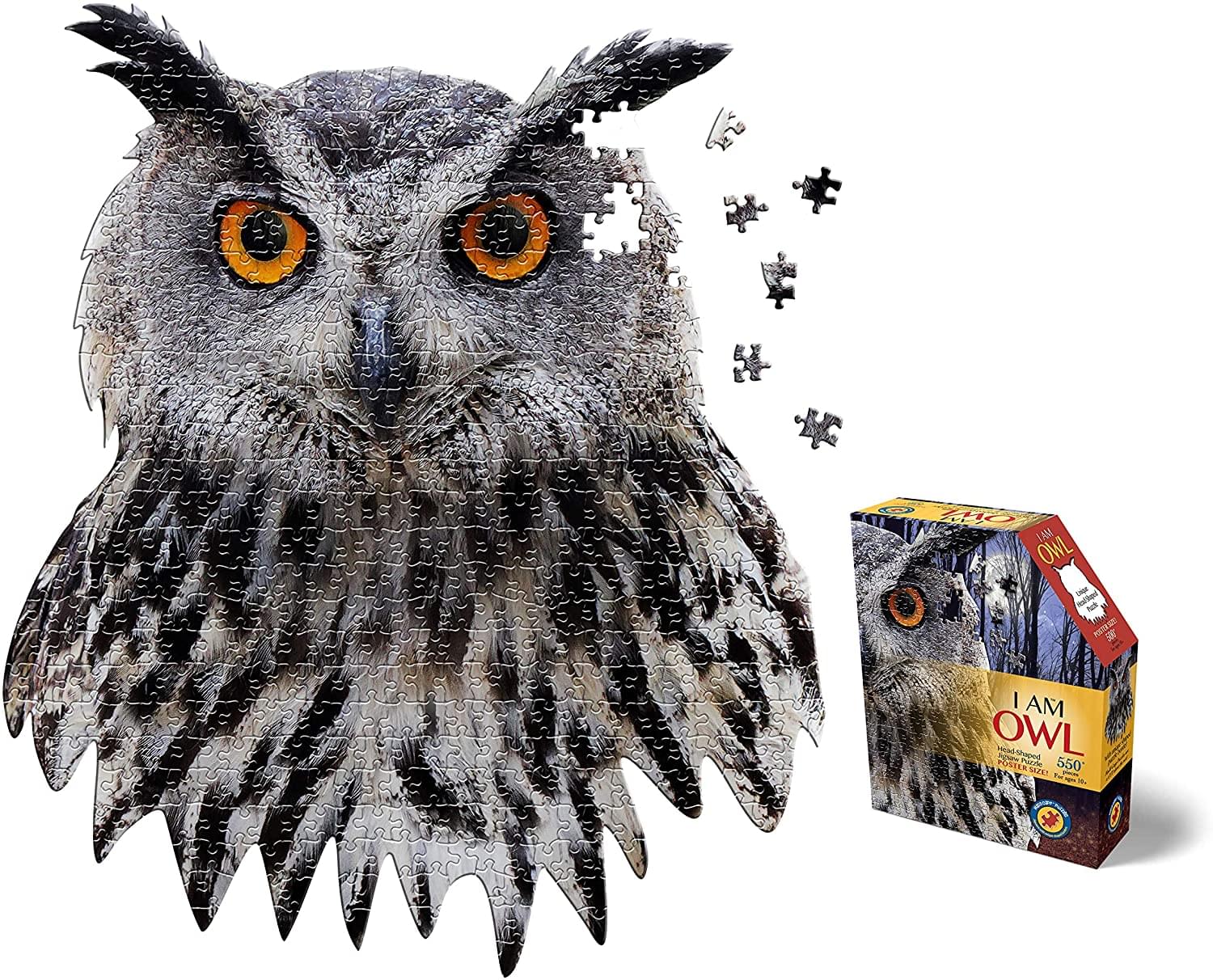 Photos - Jigsaw Puzzle / Mosaic I AM Owl 550 Piece Animal Head-Shaped Jigsaw Puzzle MCG-3013-OWL-C