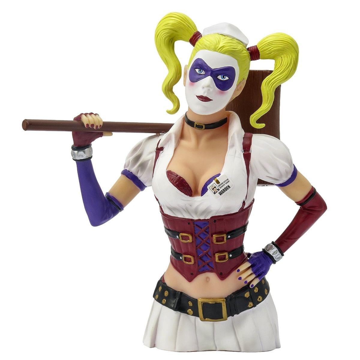 Arkham Asylum Harley Quinn Bust Bank Figure | Free Shipping