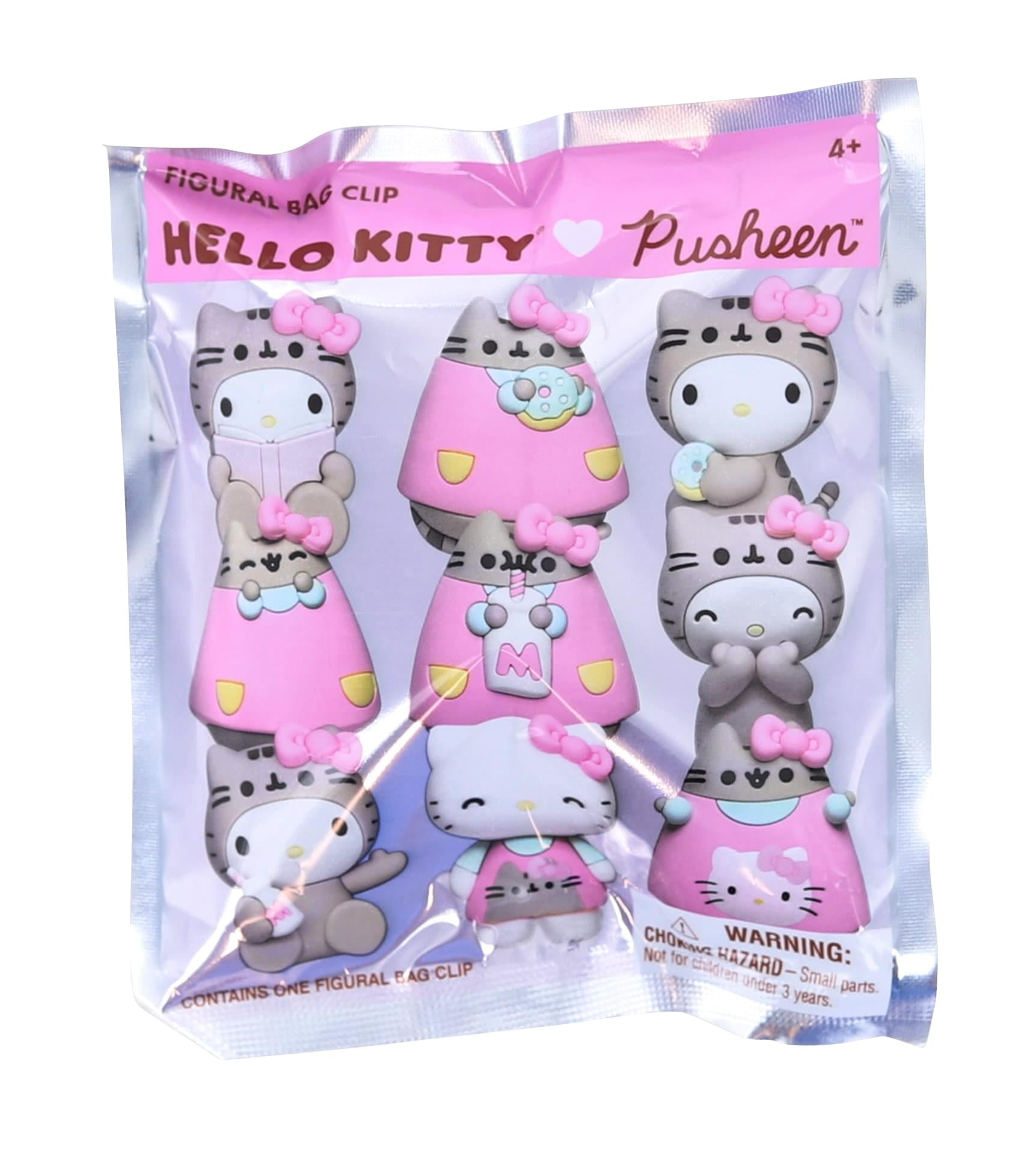 Hello Kitty X Pusheen 3D Figural Foam Bag Clip Mystery Pack , One Random