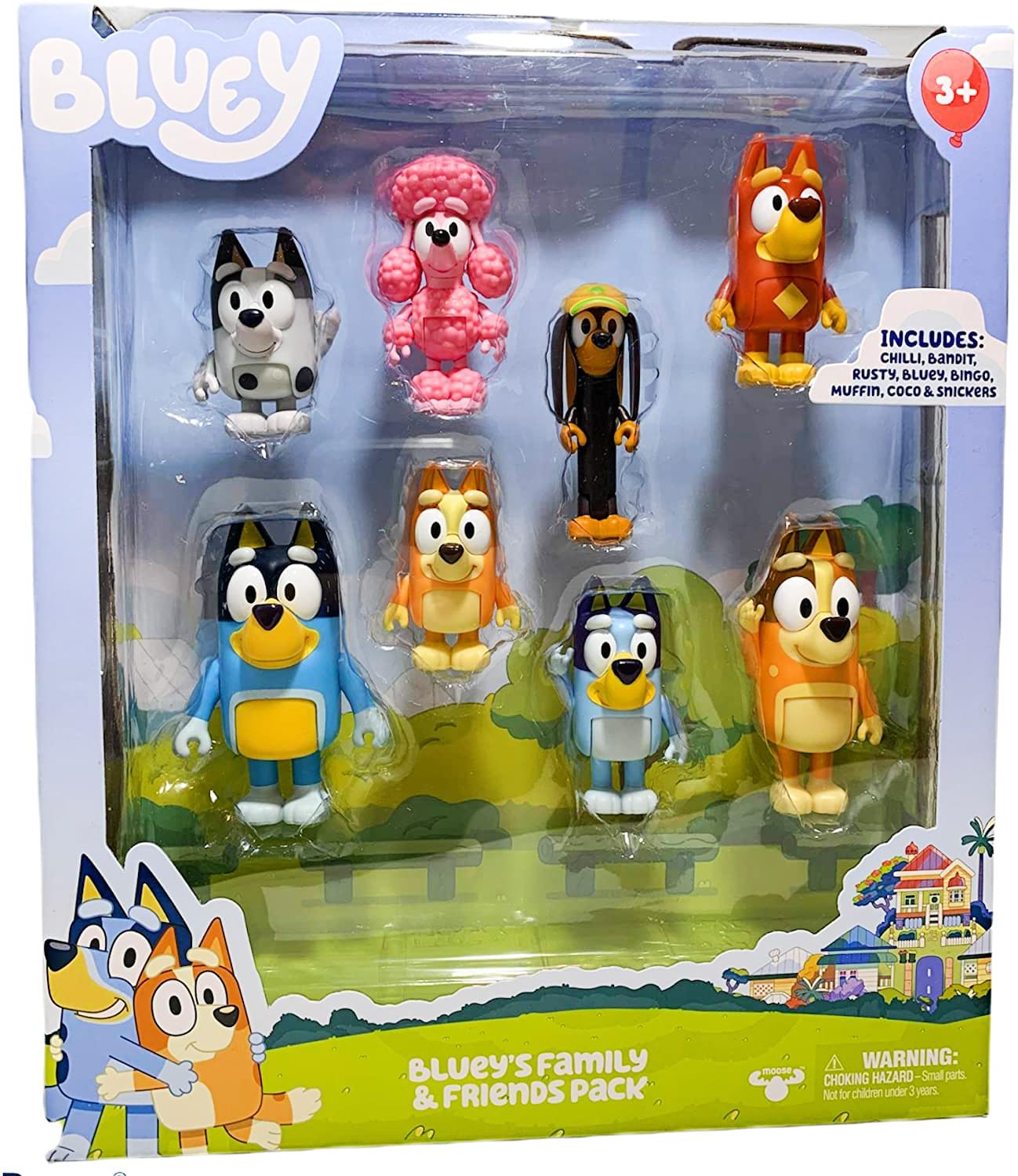 Bluey 2.5 Inch Family & Friends Figure 8 Pack | Free Shipping - Toynk Toys