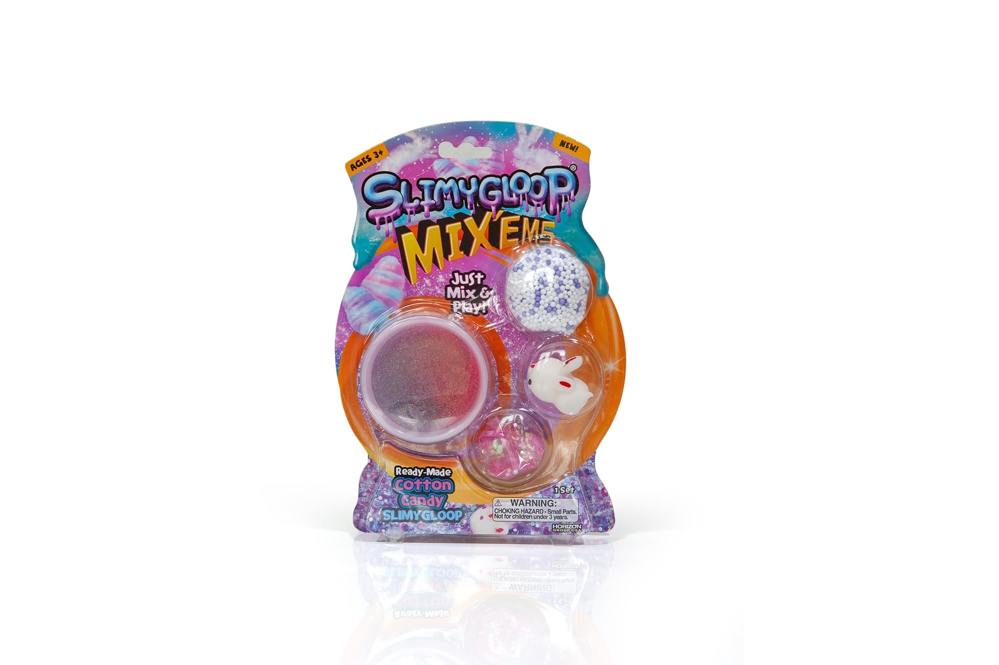 Slimygloop Mix'Ems DIY Slime Kit For Kids , Cotton Candy Mix'Em Glitter Slime