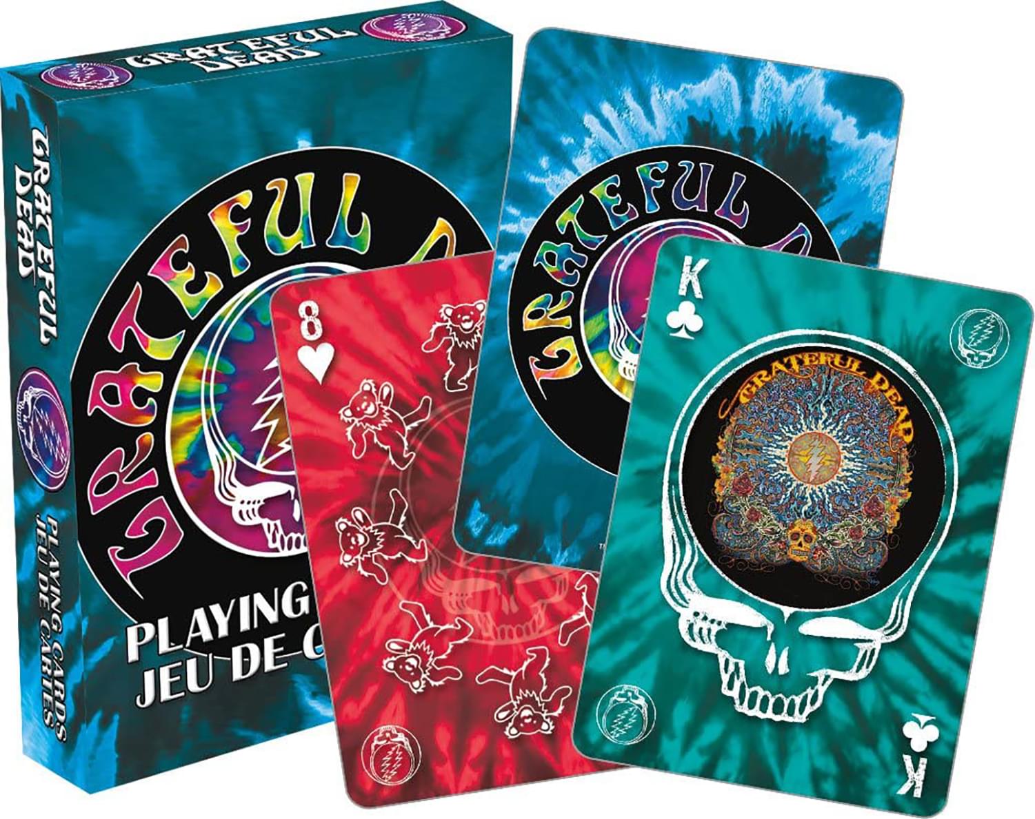Grateful Dead Tie Dye Playing Cards , 52 Card Deck + 2 Jokers