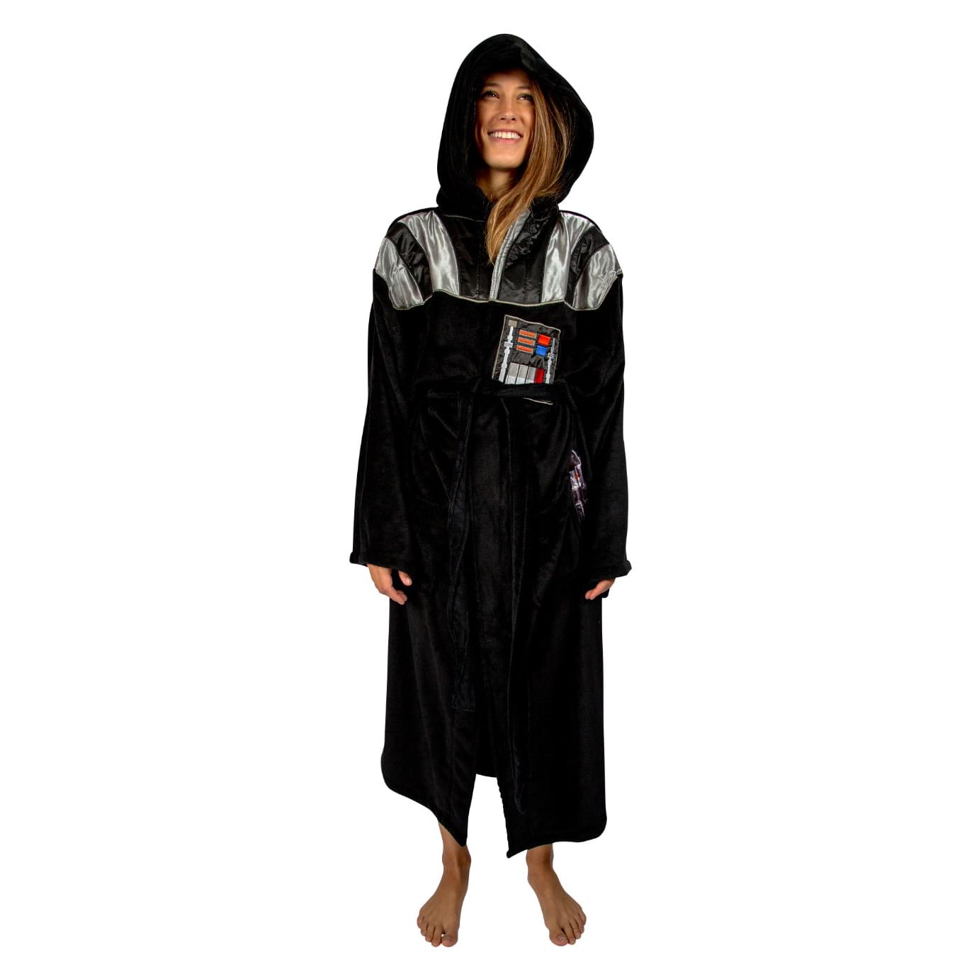 Star Wars Darth Vader Hooded Bathrobe For Men/Women , One Size Fits Most Adults