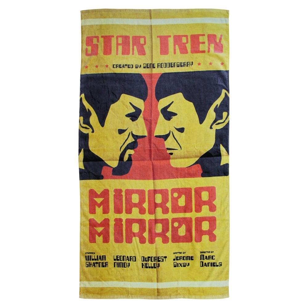 Star Trek Spock Mirror Mirror 60x30 Beach Towel