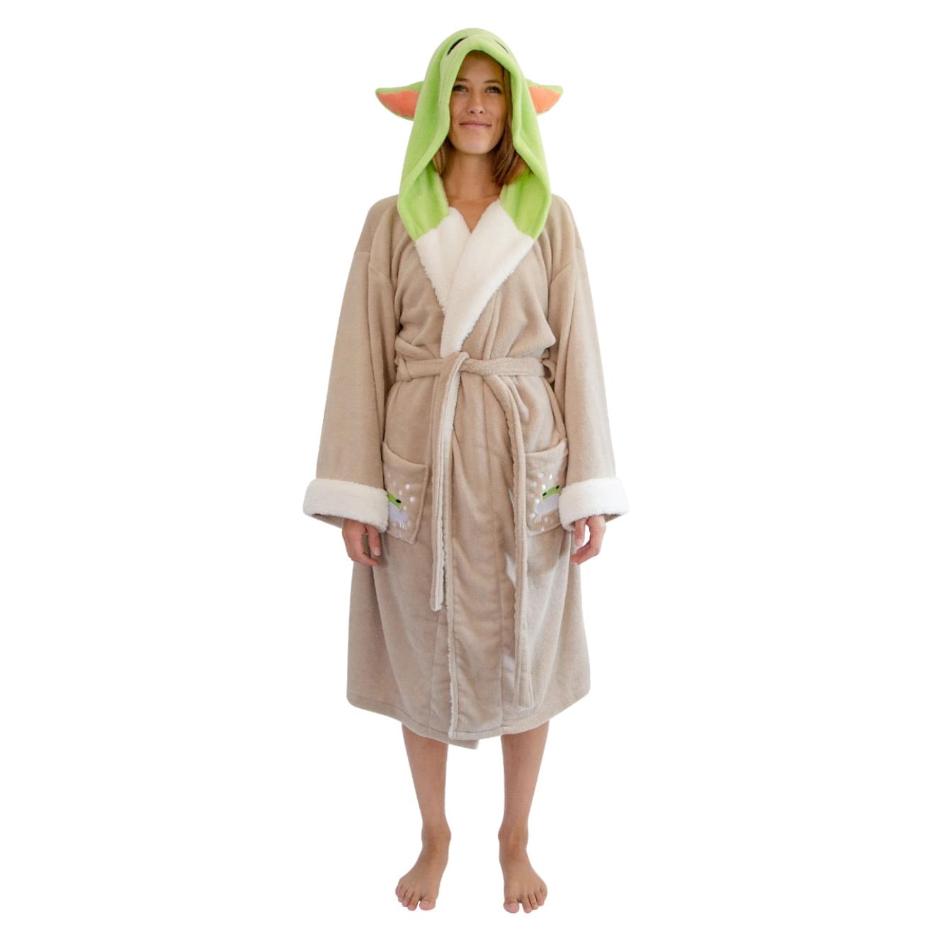Star Wars: The Mandalorian The Child Bathrobe For Women , One Size Fits Most