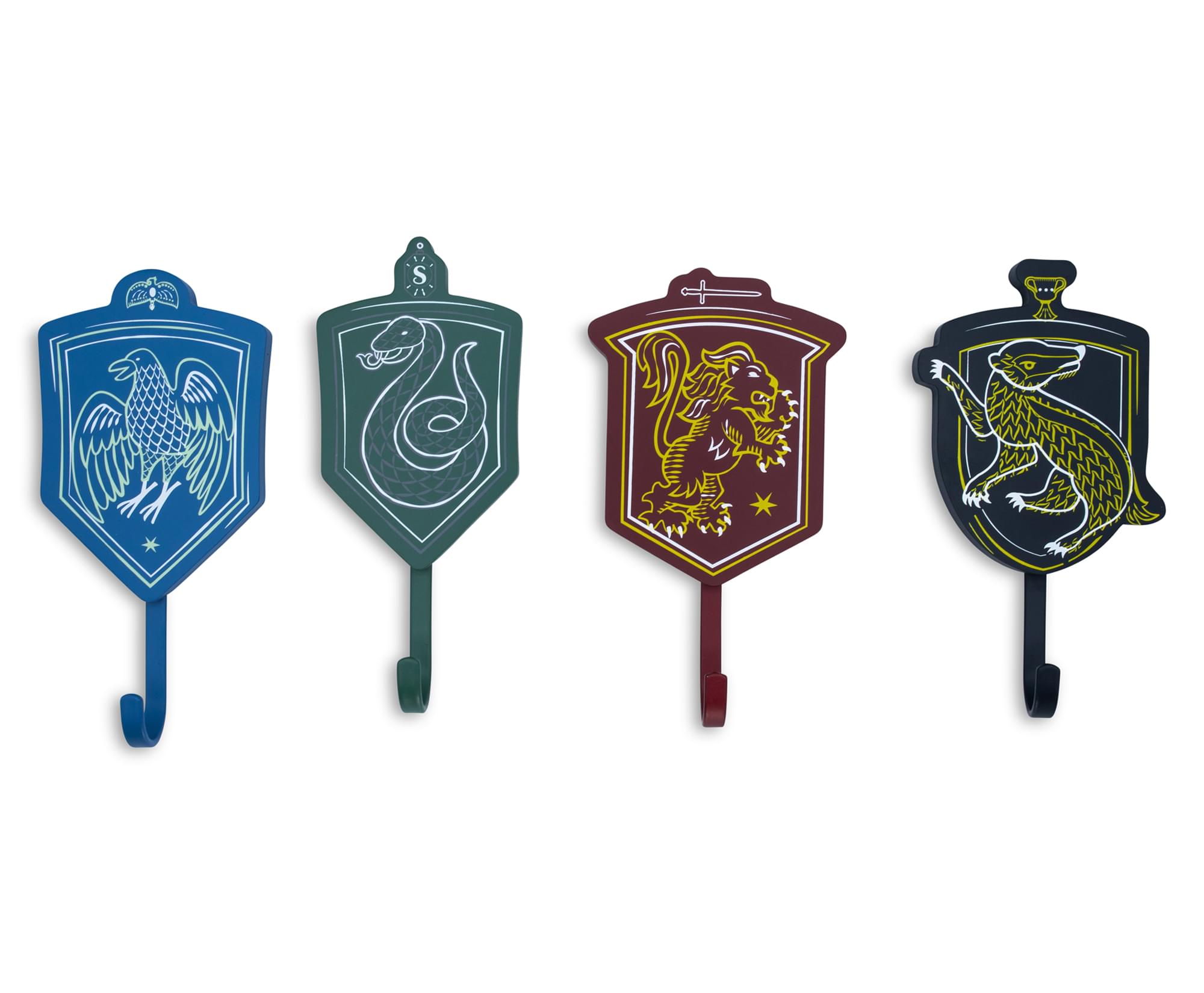 Harry Potter Hogwarts Houses Wall Hooks Storage Rack , Set Of 4