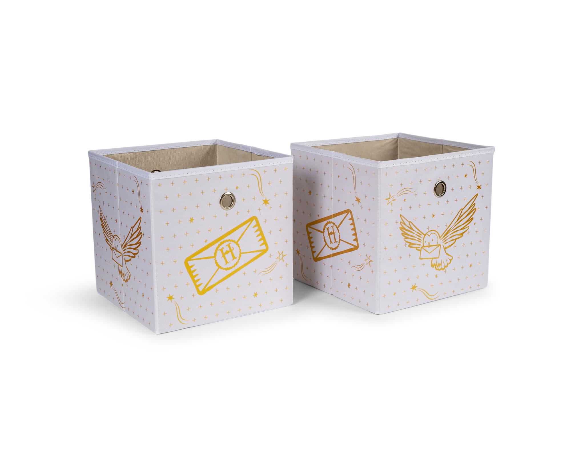 Harry Potter Hedwig 11 Storage Bin Cube Organizers , Set Of 2