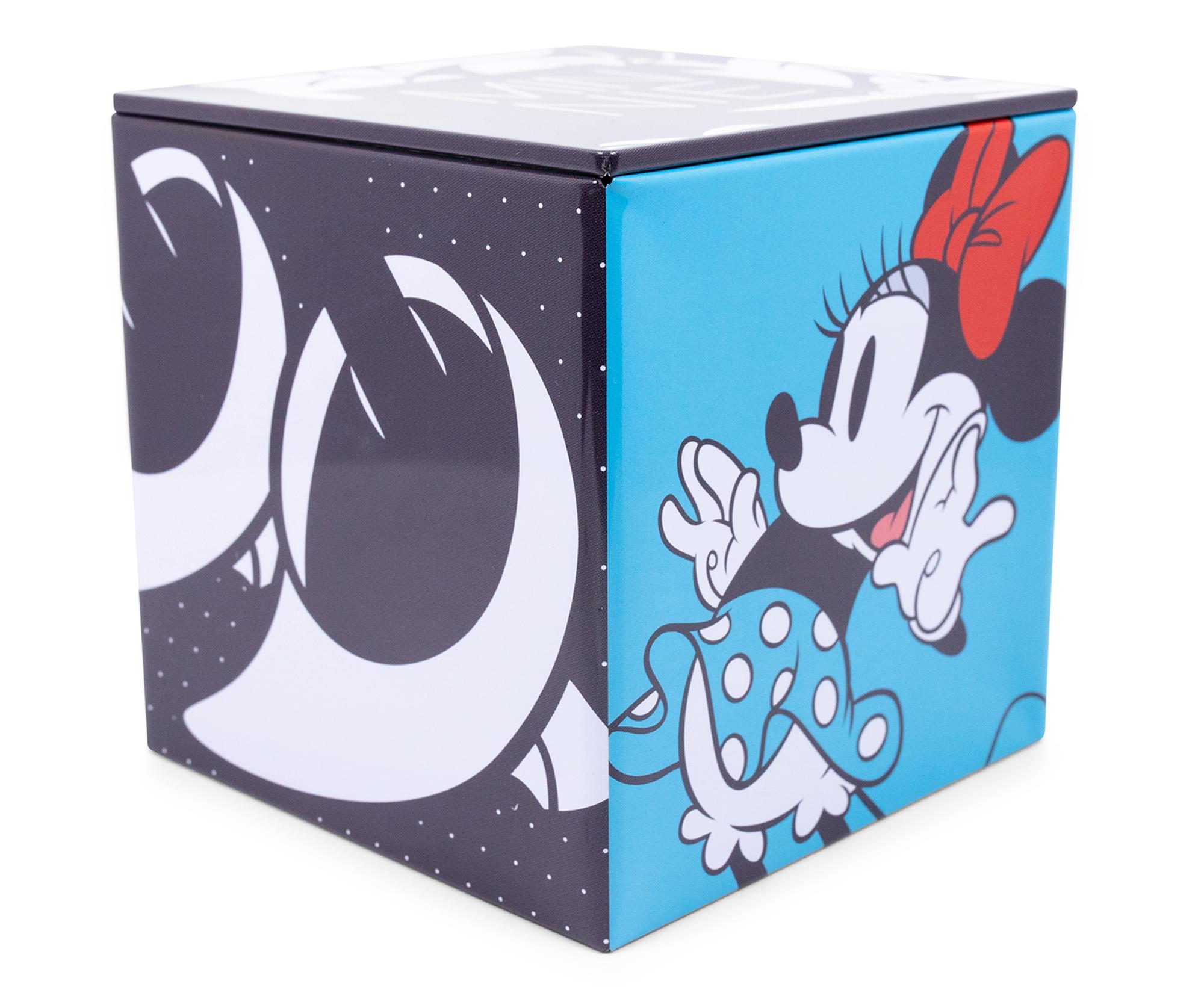 Disney All Eyes On Minnie Mouse Tin Storage Box Cube Organizer W/ Lid , 4 Inches