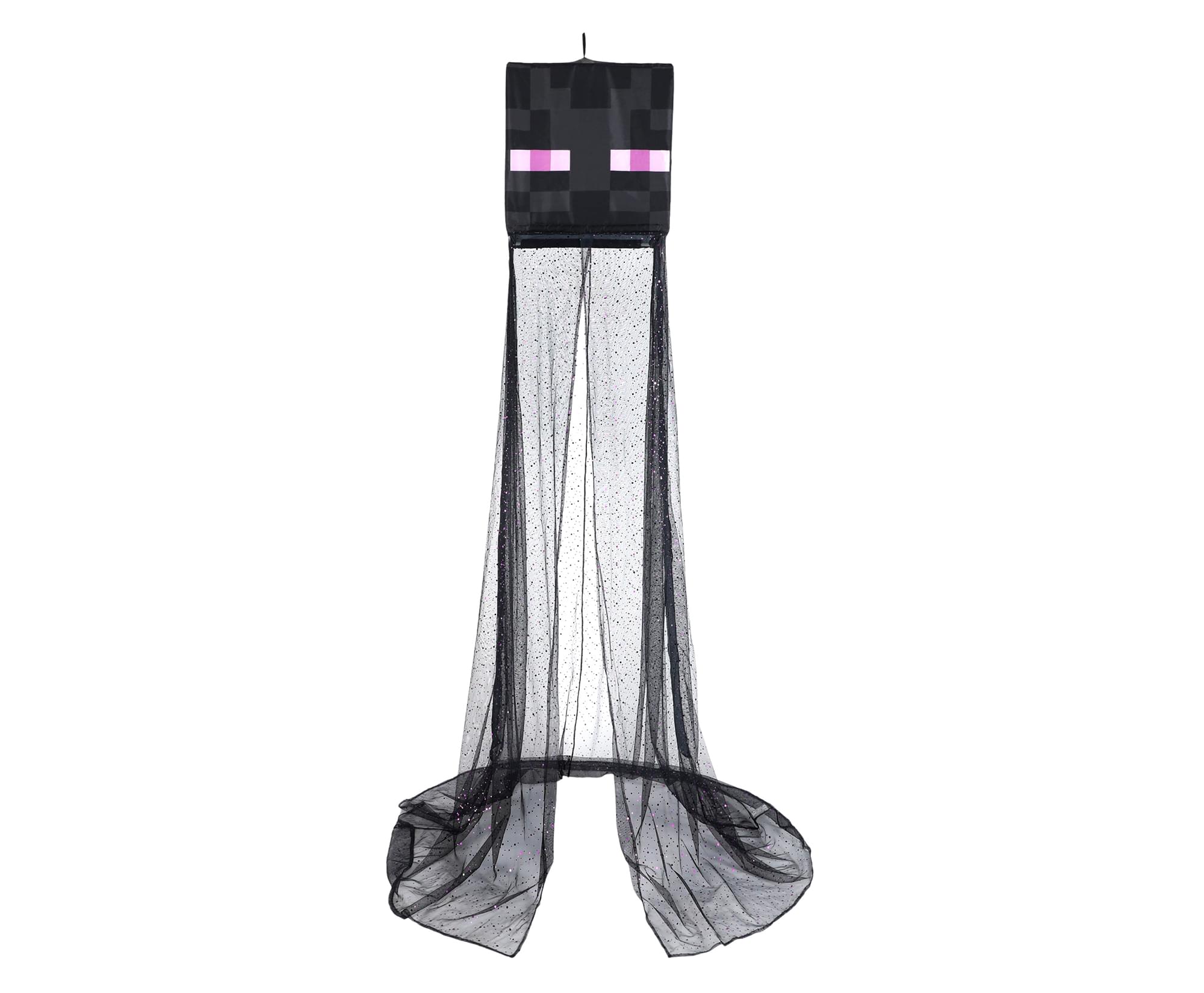 Minecraft Enderman Kids Bed Canopy For Ceiling, Hanging Curtain Netting