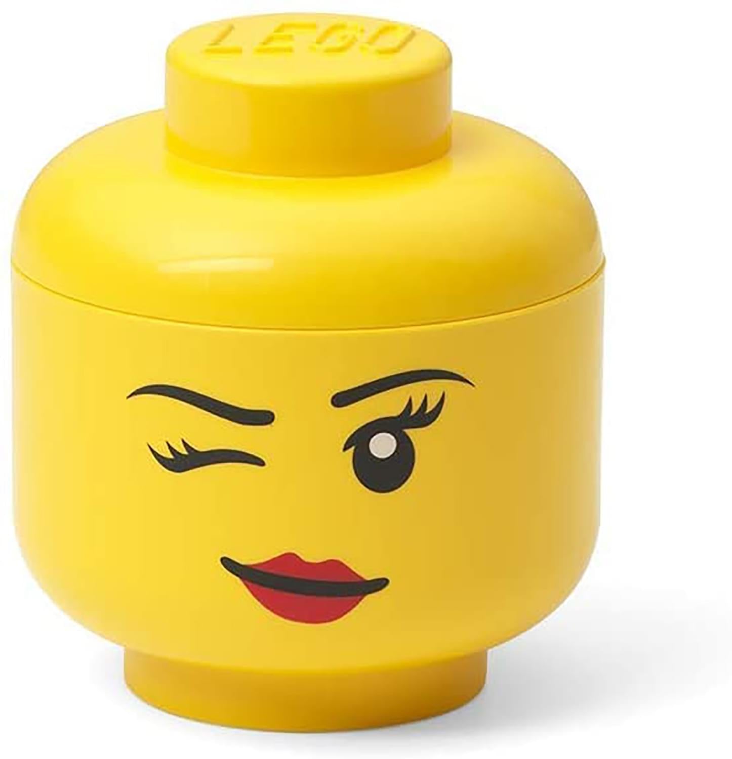 LEGO Mini 4 X 4.5 Inch Plastic Storage Head , Winking