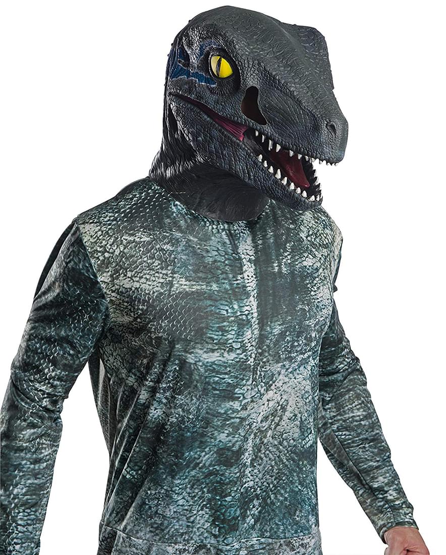 Jurassic World Raptor Blue Adult Latex Costume Mask Free Shipping Toynk Toys
