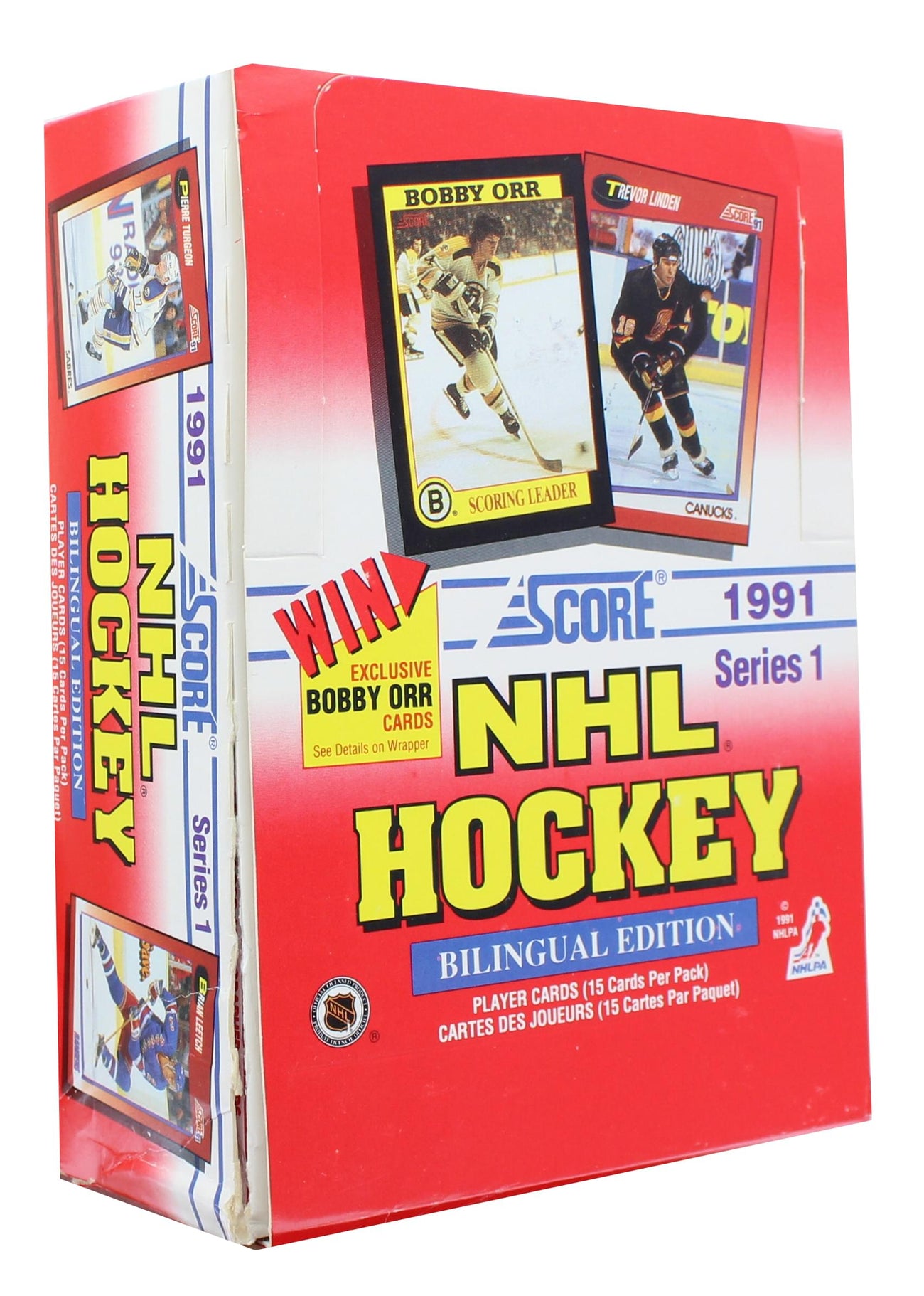 NHL 199192 Score Hockey Series 1 Bilingual Wax Box Free Shipping