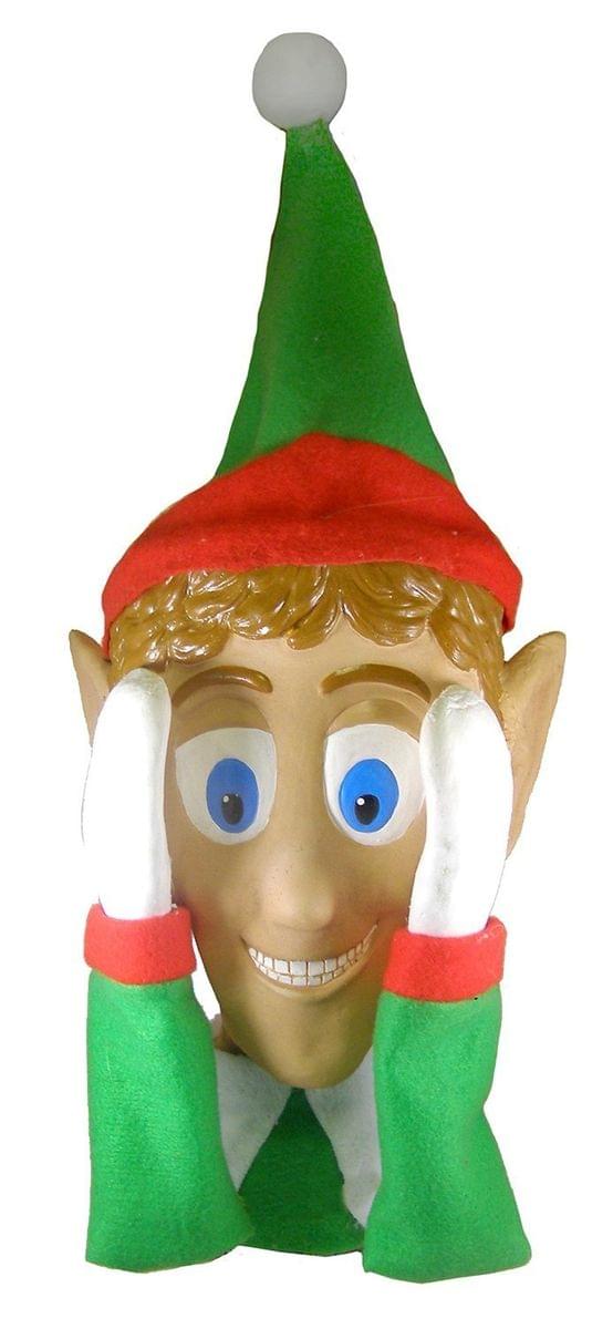 Scary Peeper Santa's Helper Christmas Decoration