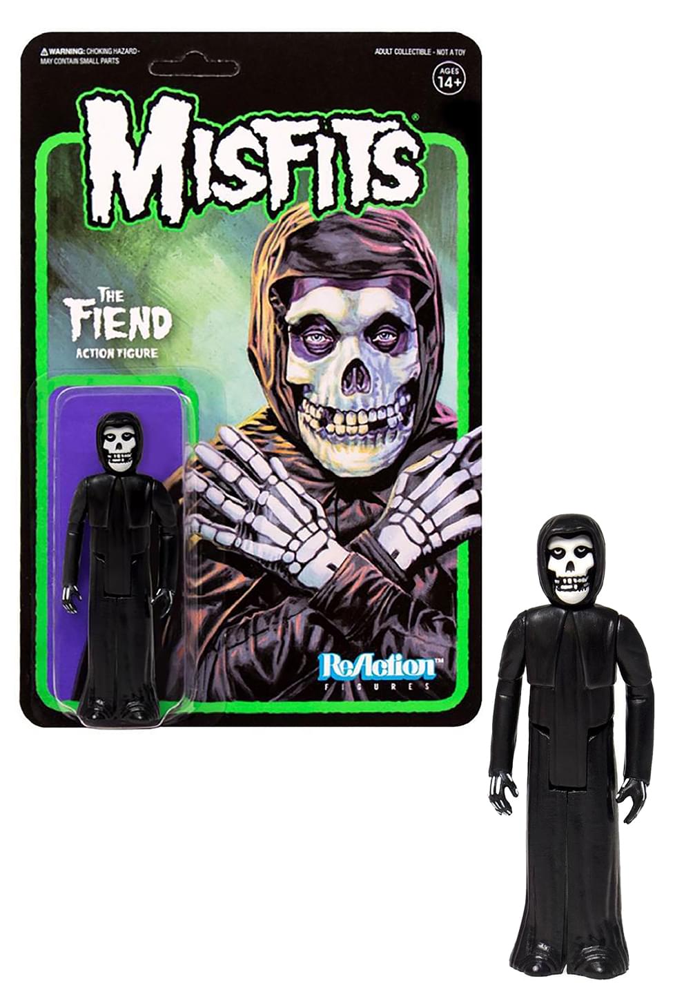 Misfits 3.75 Inch Reaction Figure , The Fiend , Midnight Black
