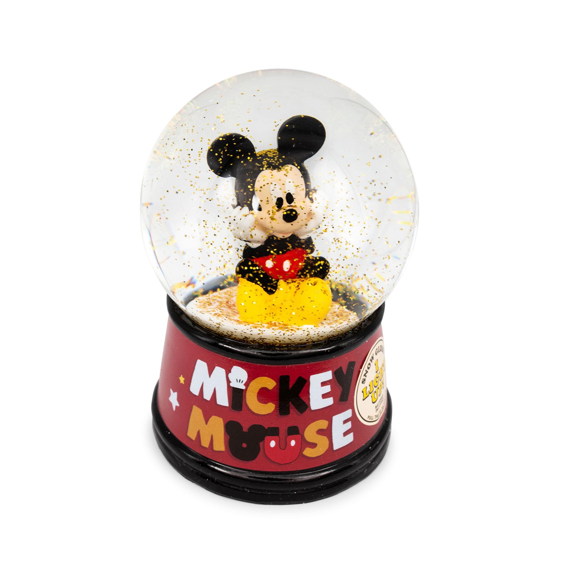 Disney Mickey Mouse Light-Up Collectible Snow Globe , 6 Inches Tall
