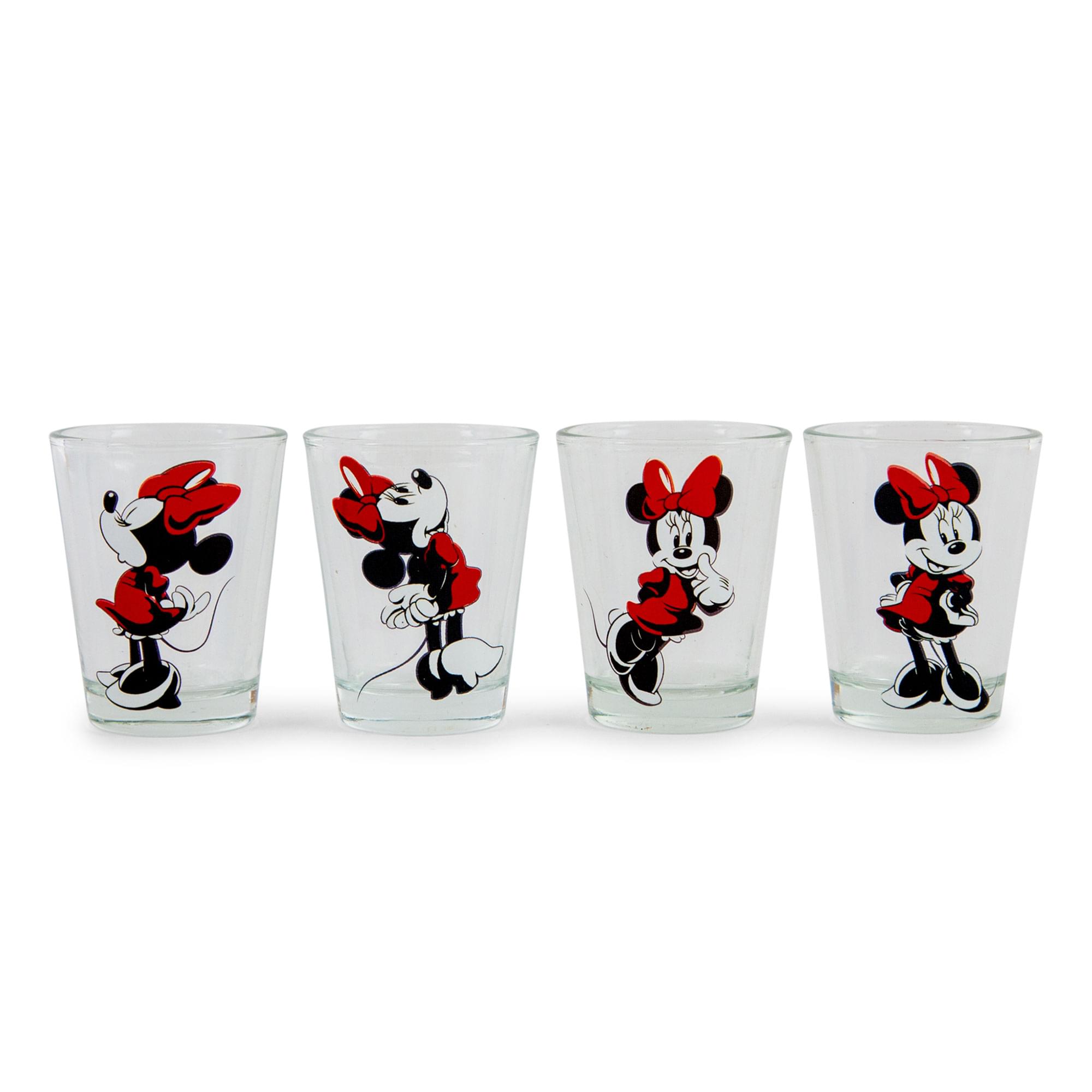 Disney Classic Minnie Mouse 2-Ounce Mini Shot Glasses , Set Of 4
