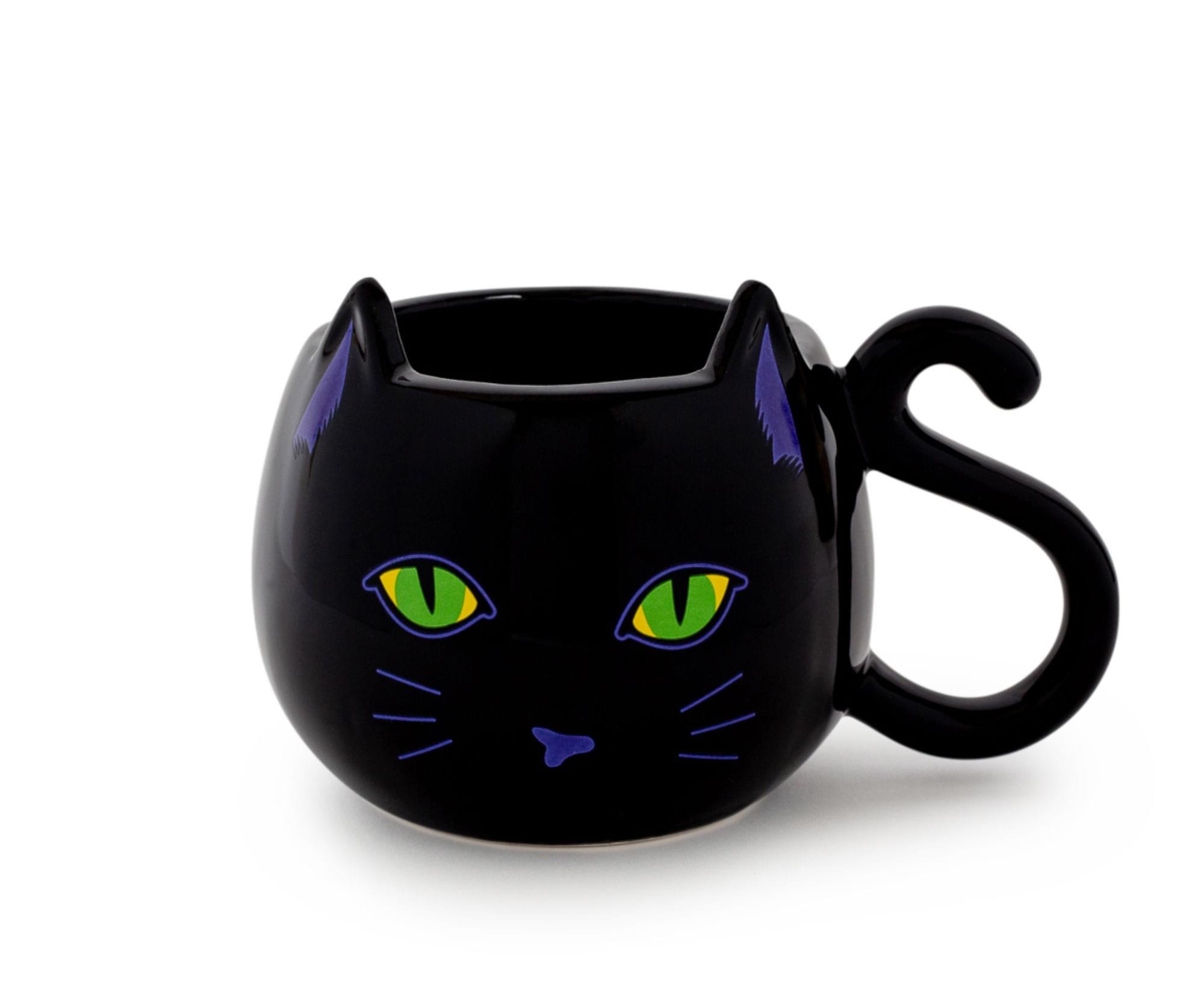 Disney Hocus Pocus Binx Black Cat Sculpted Ceramic Mug , Holds 20 Ounces