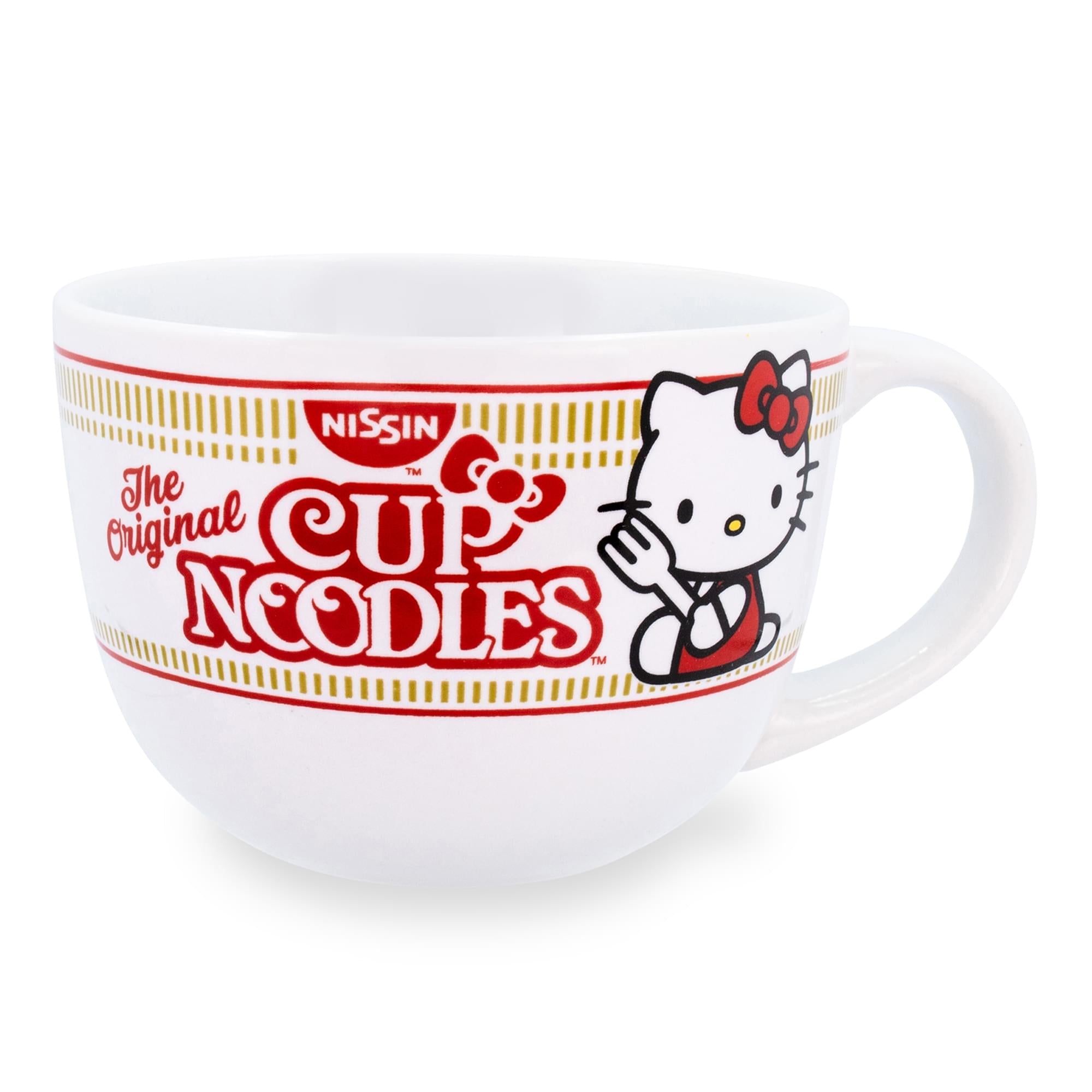 Sanrio Hello Kitty X Nissin Cup Noodles Ceramic Soup Mug , Holds 24 Ounces