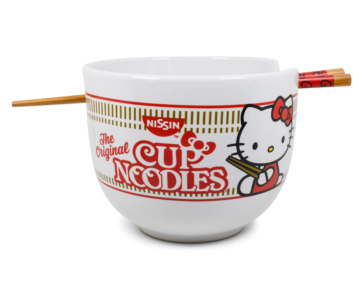 Hello Kitty Cup Noodles Ramen Bowl w/ Chopsticks | Free Shipping