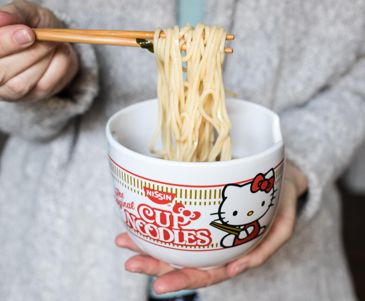 Hello Kitty Cup Noodles Ramen Bowl w/ Chopsticks | Free Shipping