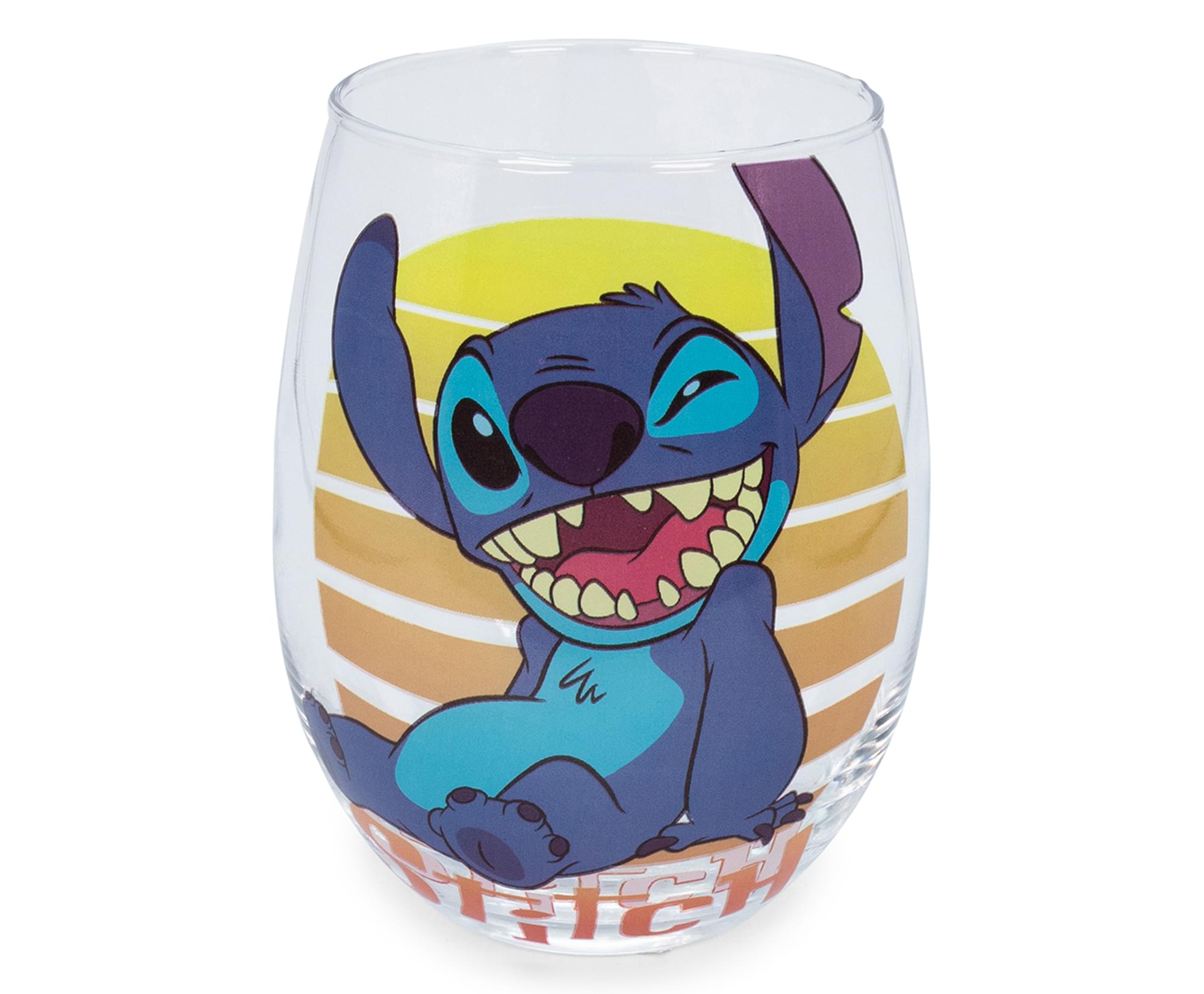Disney Lilo & Stitch Stemless Wine Glass , Holds 20 Ounces