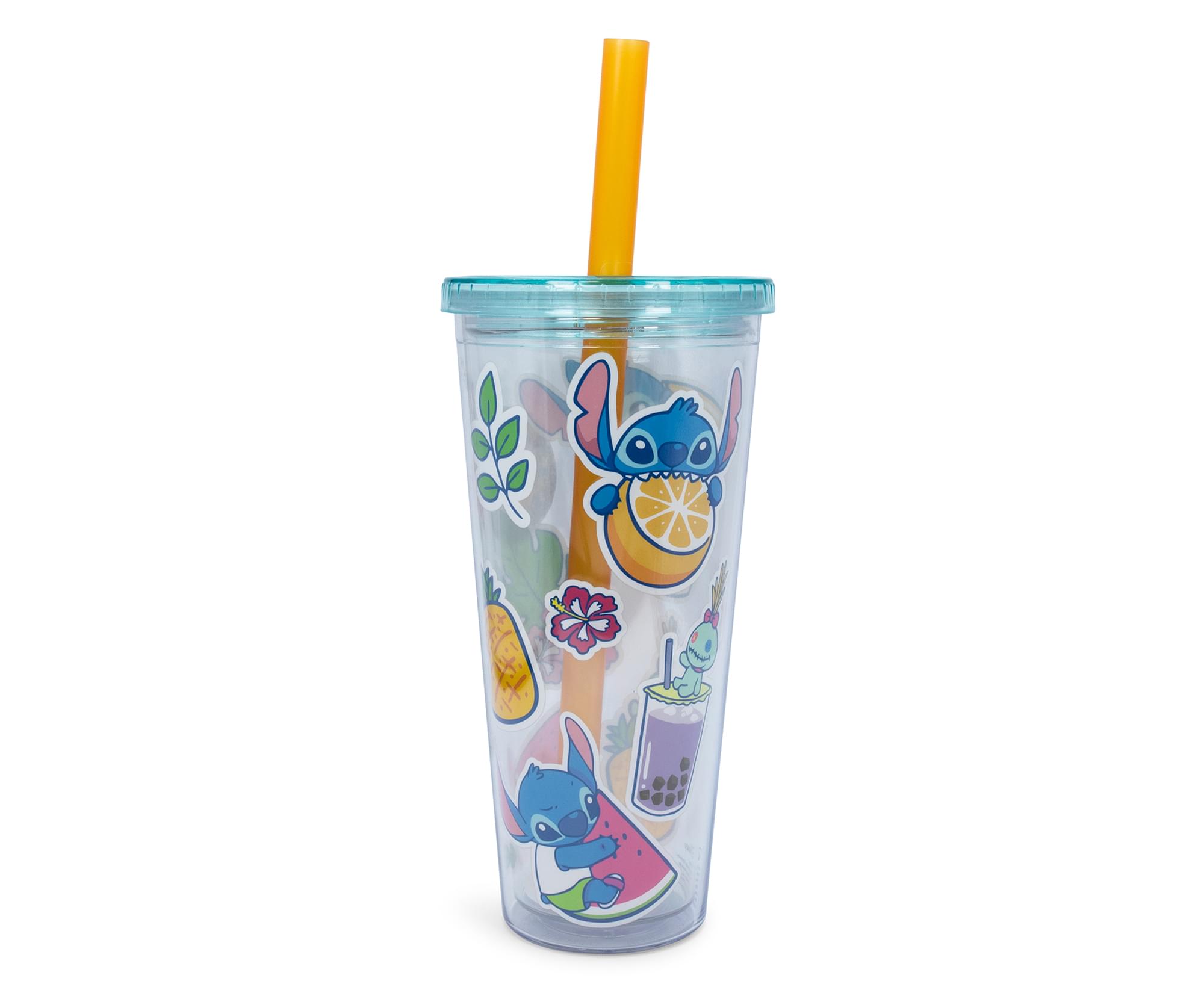 Disney Lilo & Stitch Boba Tea Carnival Cup With Lid And Straw , Holds 24 Ounces
