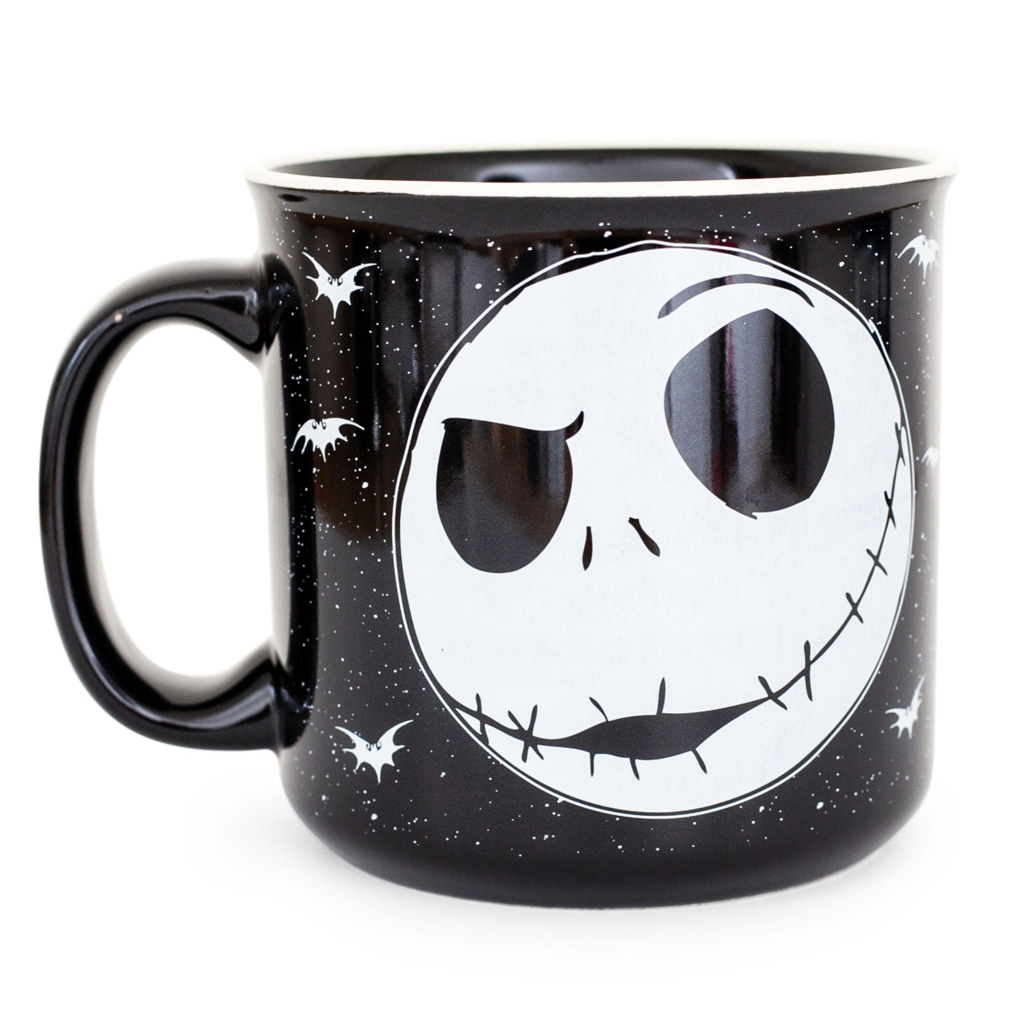 Disney The Nightmare Before Christmas Jack Face Ceramic Camper Mug , 20 Ounces