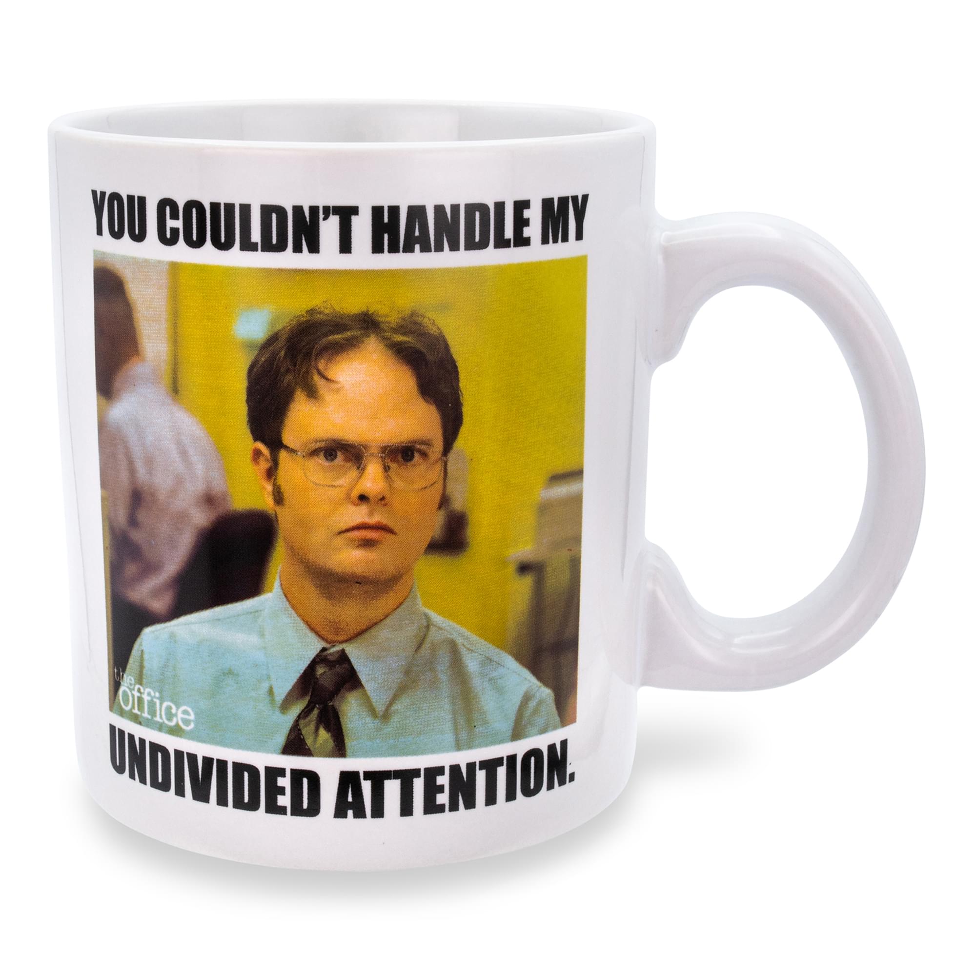 The Office Dwight Schrute Undivided Attention Ceramic Mug , Holds 20 Ounces